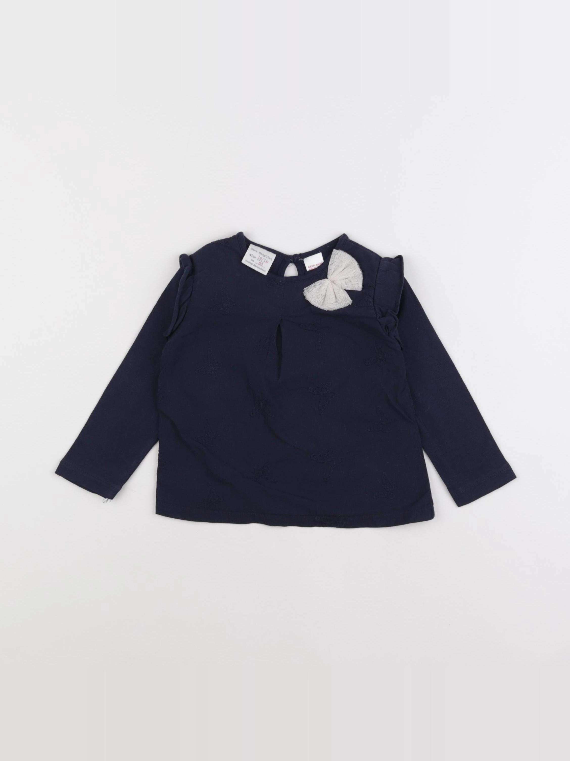 Zara - tee-shirt bleu - 12/18 mois