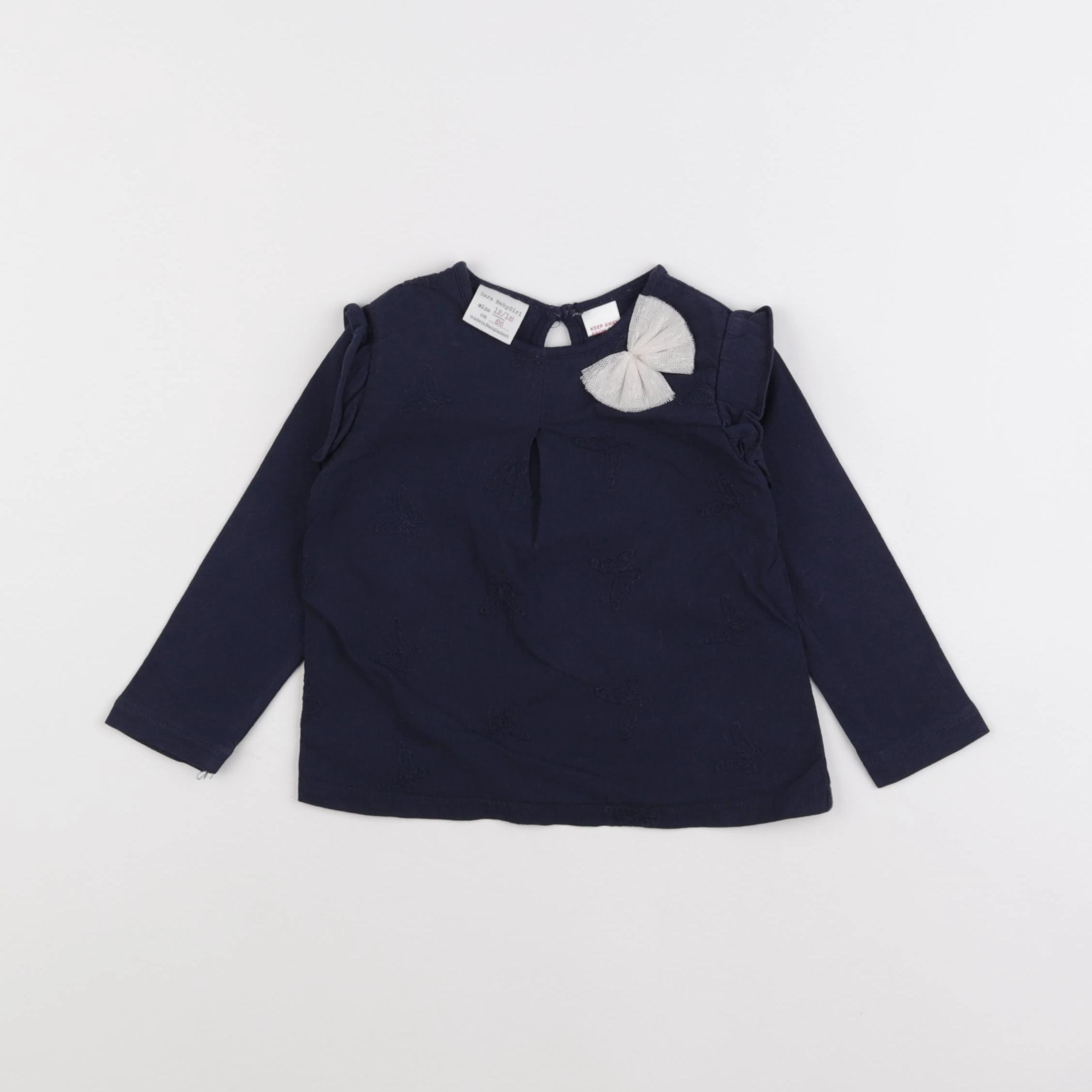 Zara - tee-shirt bleu - 12/18 mois