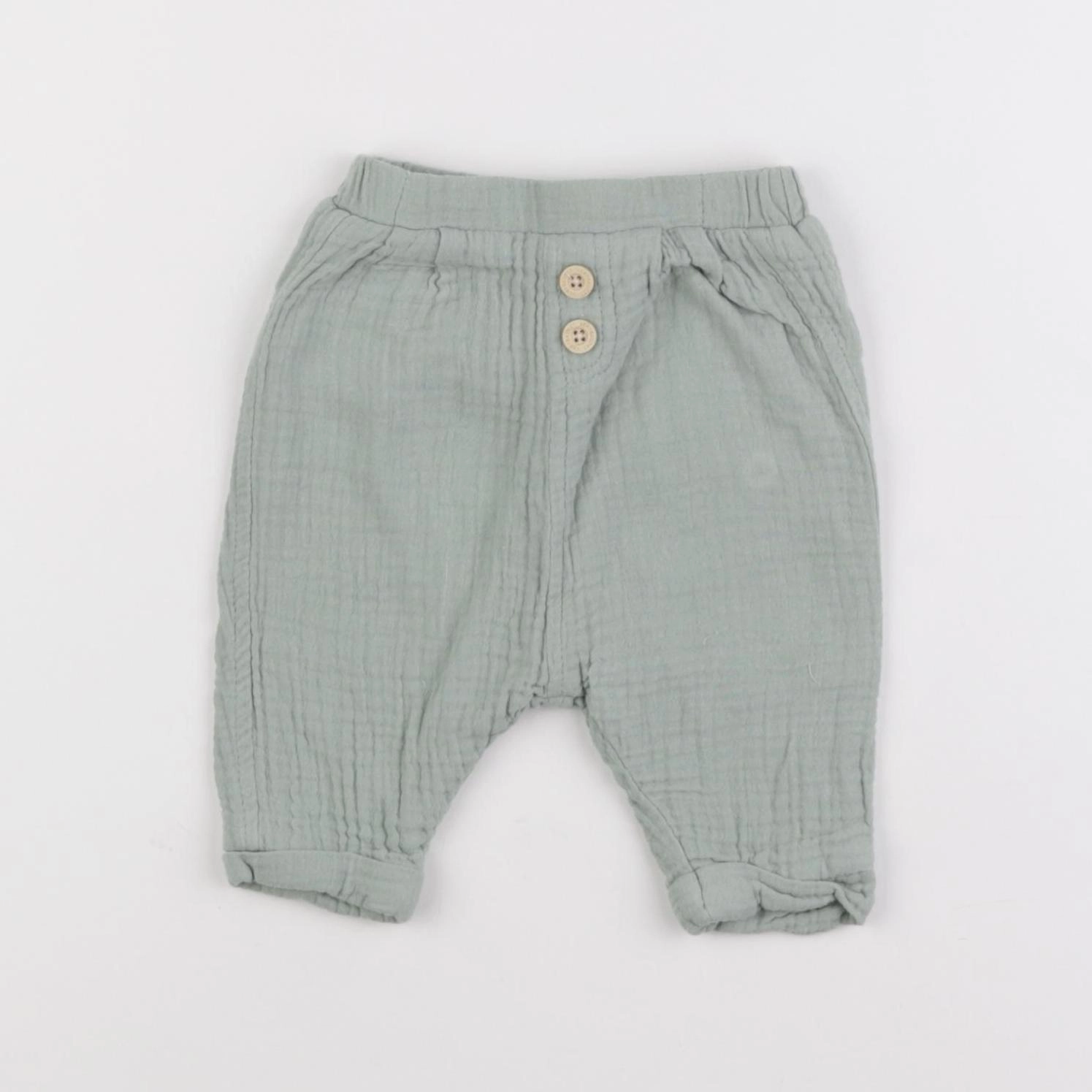 Vertbaudet - pantalon vert - 1 mois