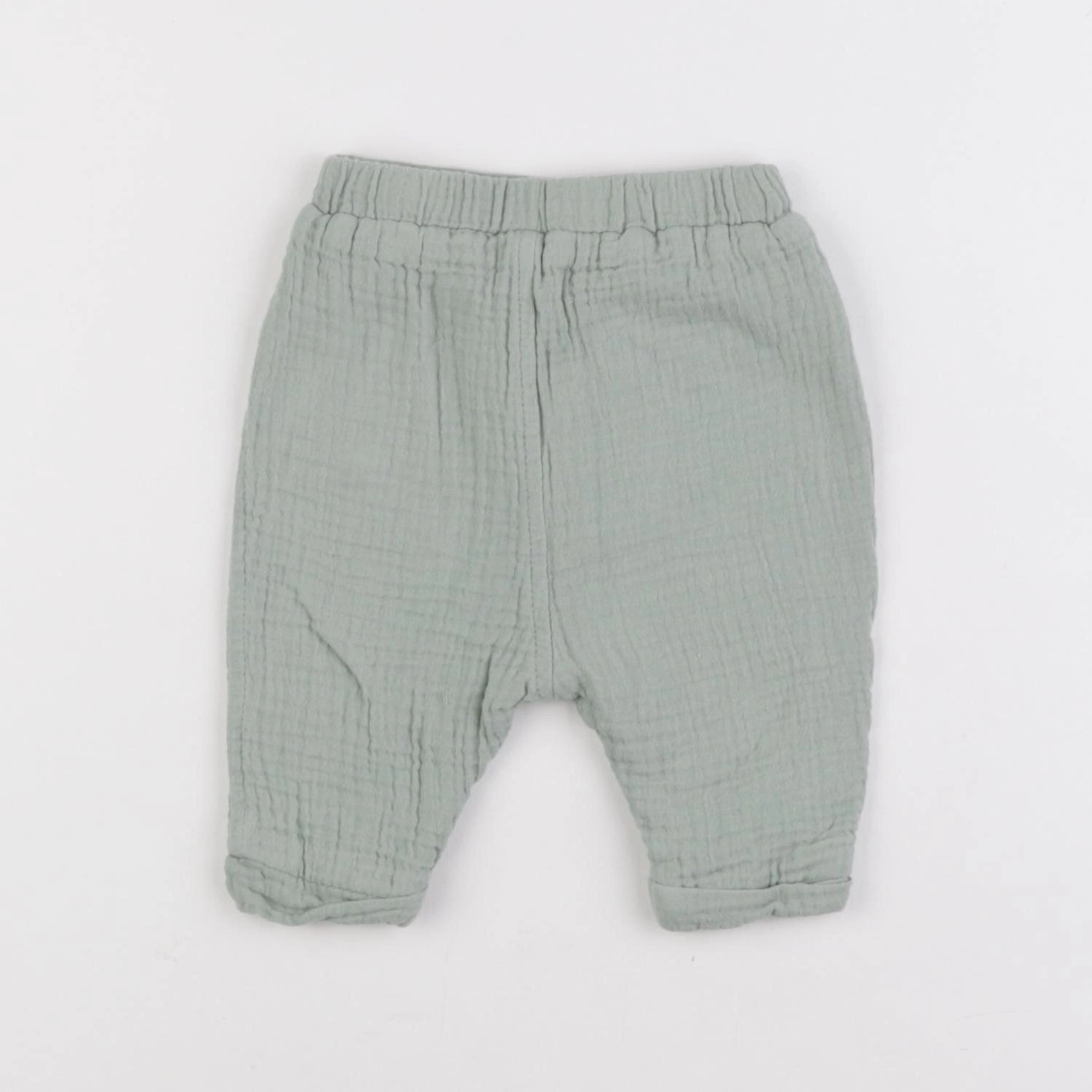 Vertbaudet - pantalon vert - 1 mois