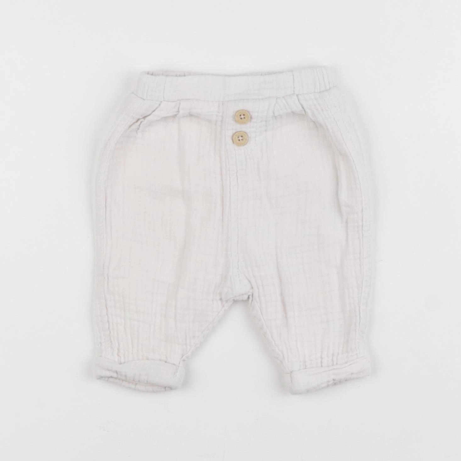 Vertbaudet - pantalon blanc - 1 mois