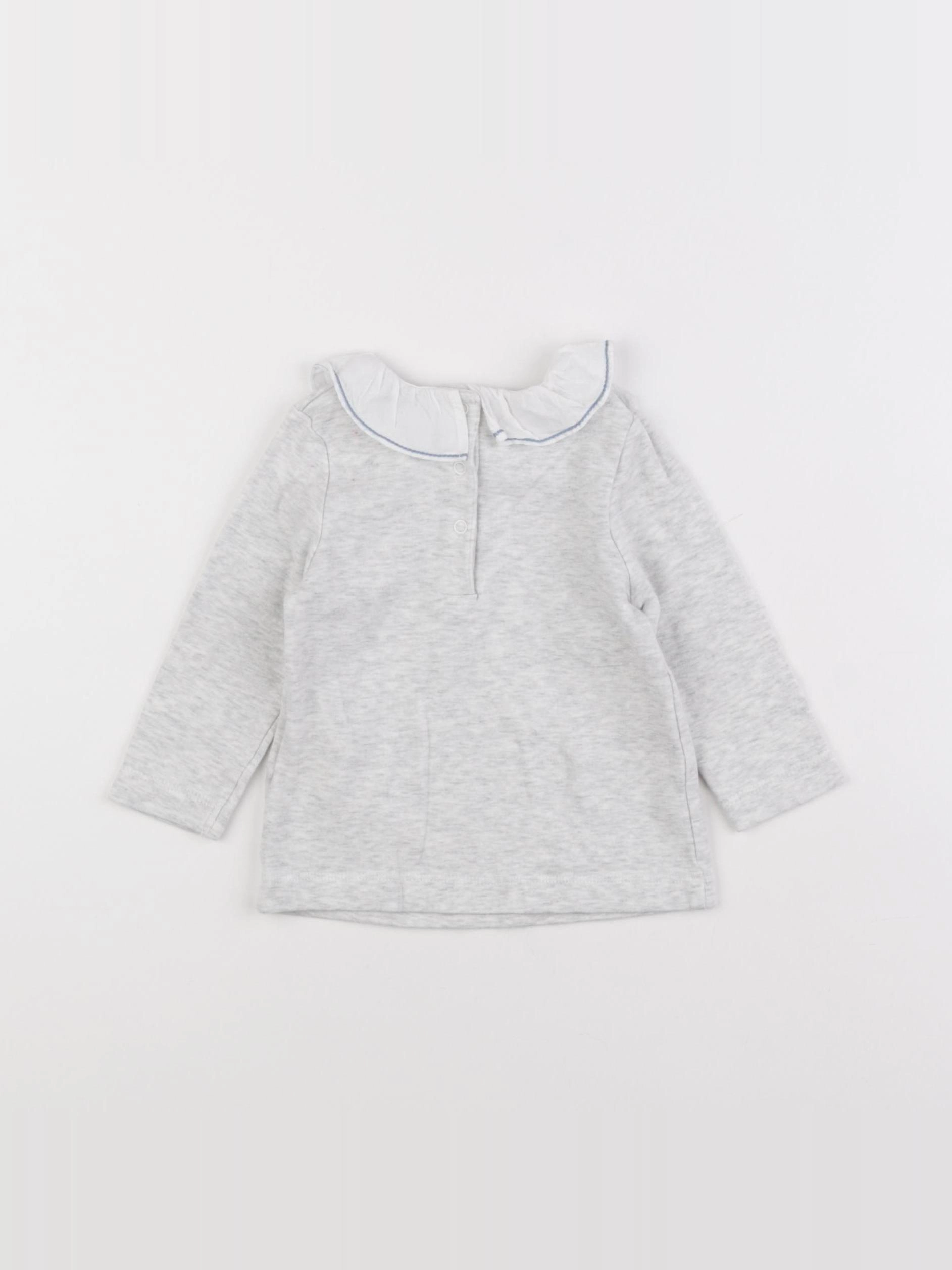 Cyrillus - tee-shirt gris - 12 mois