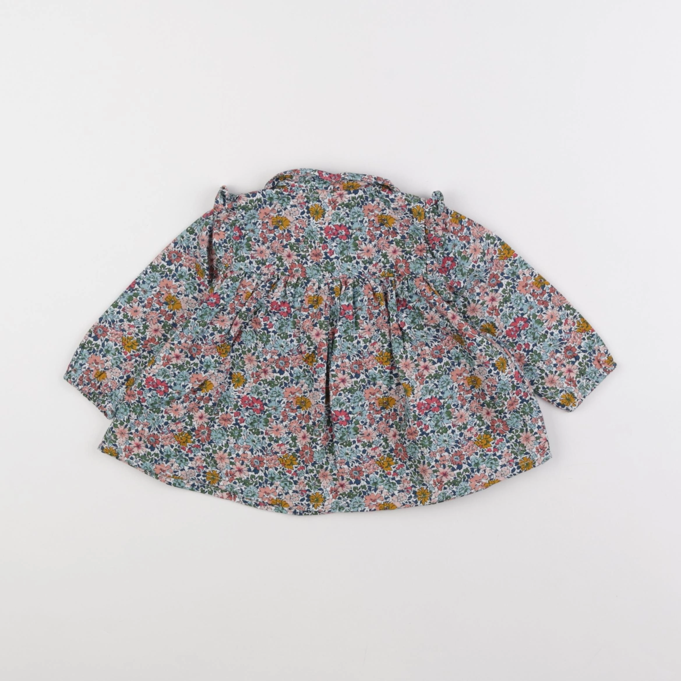 Boutchou - blouse vert - 9 mois