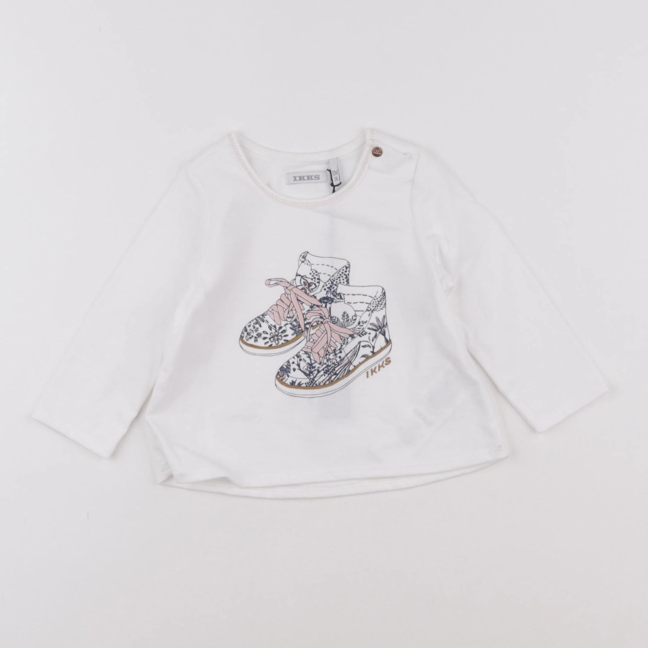 IKKS - tee-shirt blanc - 12 mois