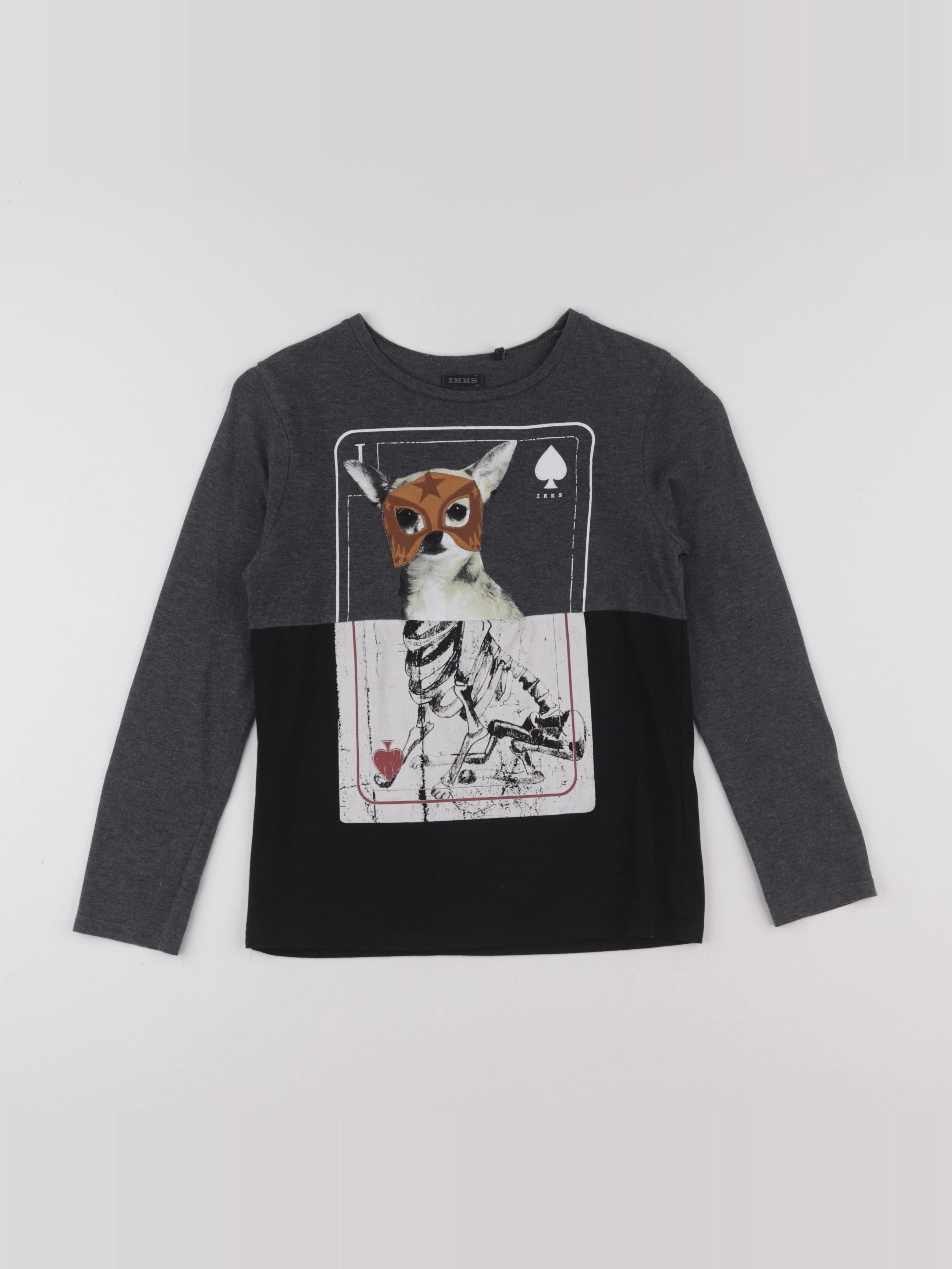IKKS - tee-shirt gris - 8 ans