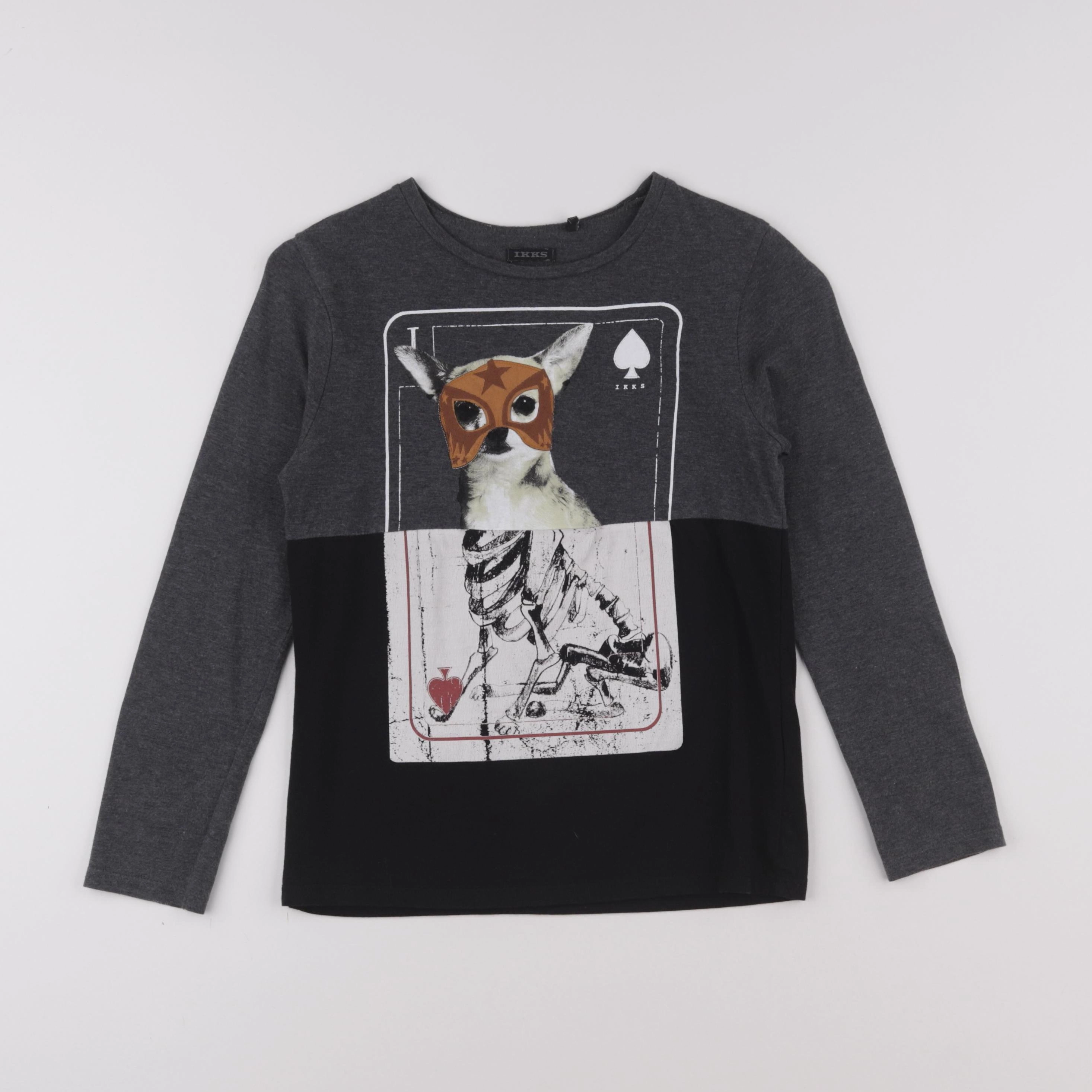 IKKS - tee-shirt gris - 8 ans