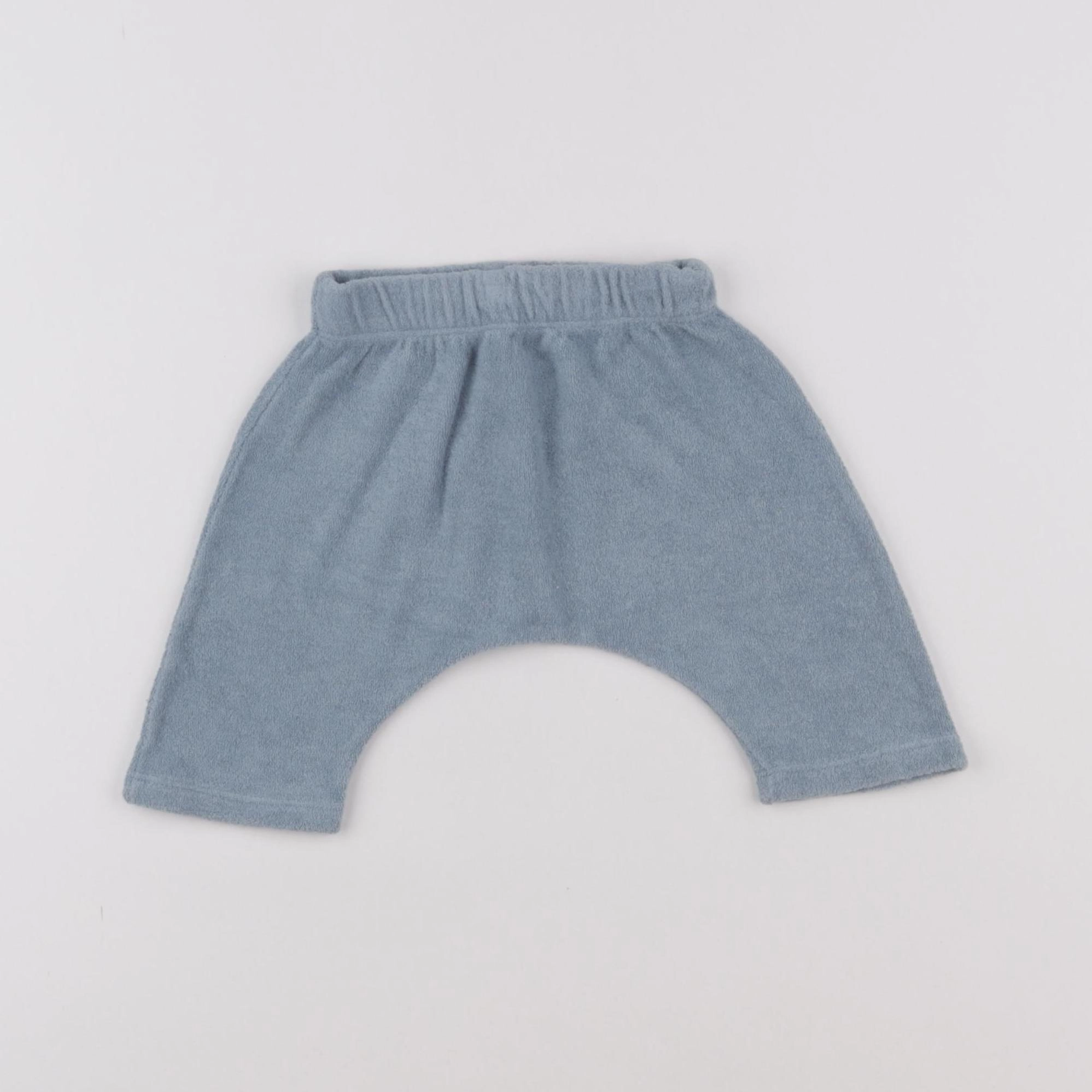 Petit Bateau - sarouel bleu - 3 mois