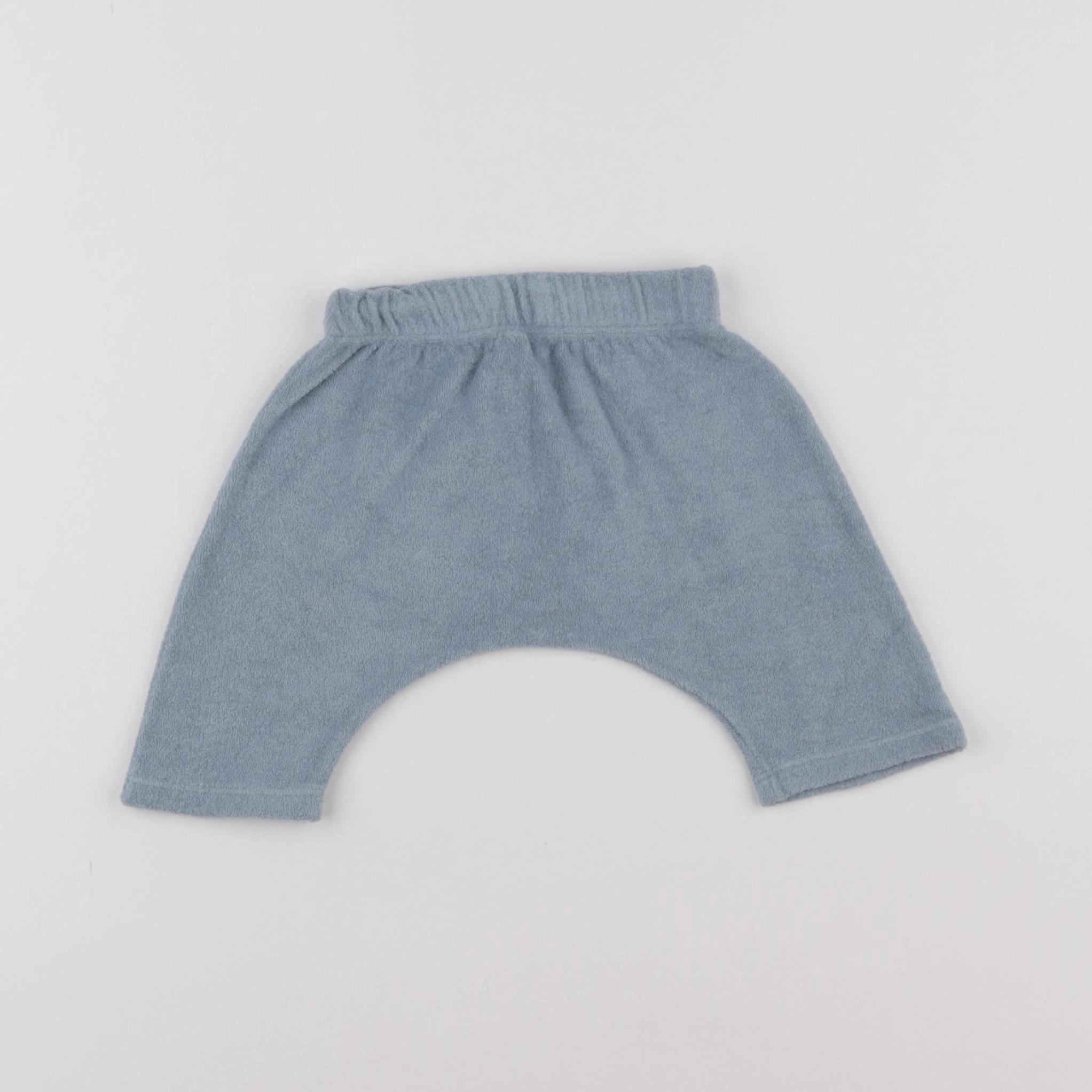 Petit Bateau - sarouel bleu - 3 mois