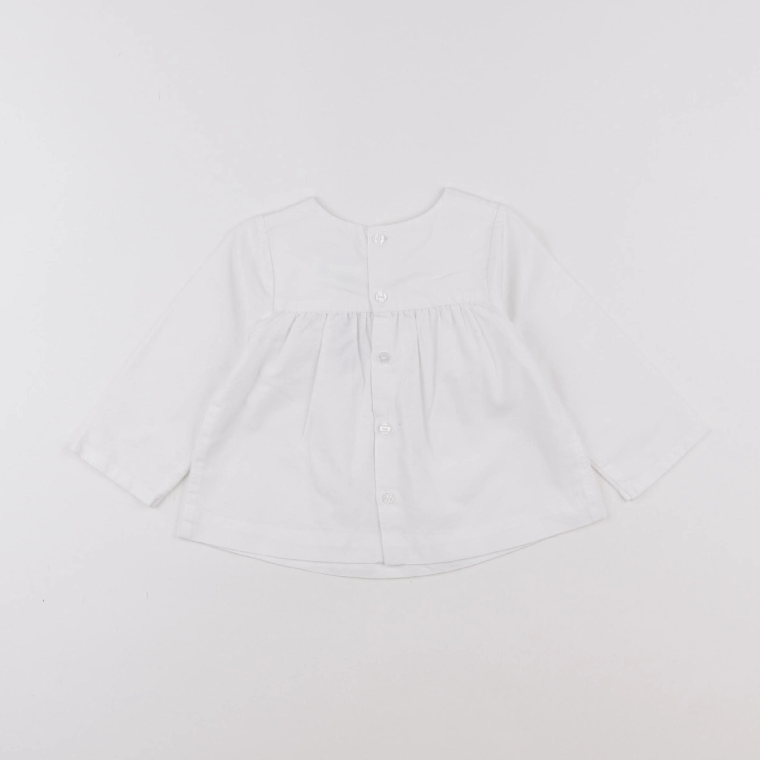 Jacadi - blouse blanc - 12 mois
