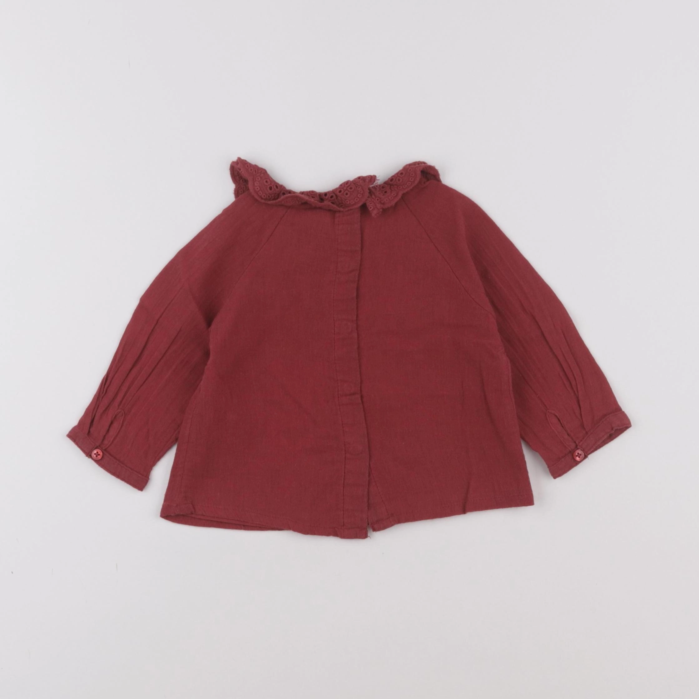 Vertbaudet - blouse rouge - 6 mois