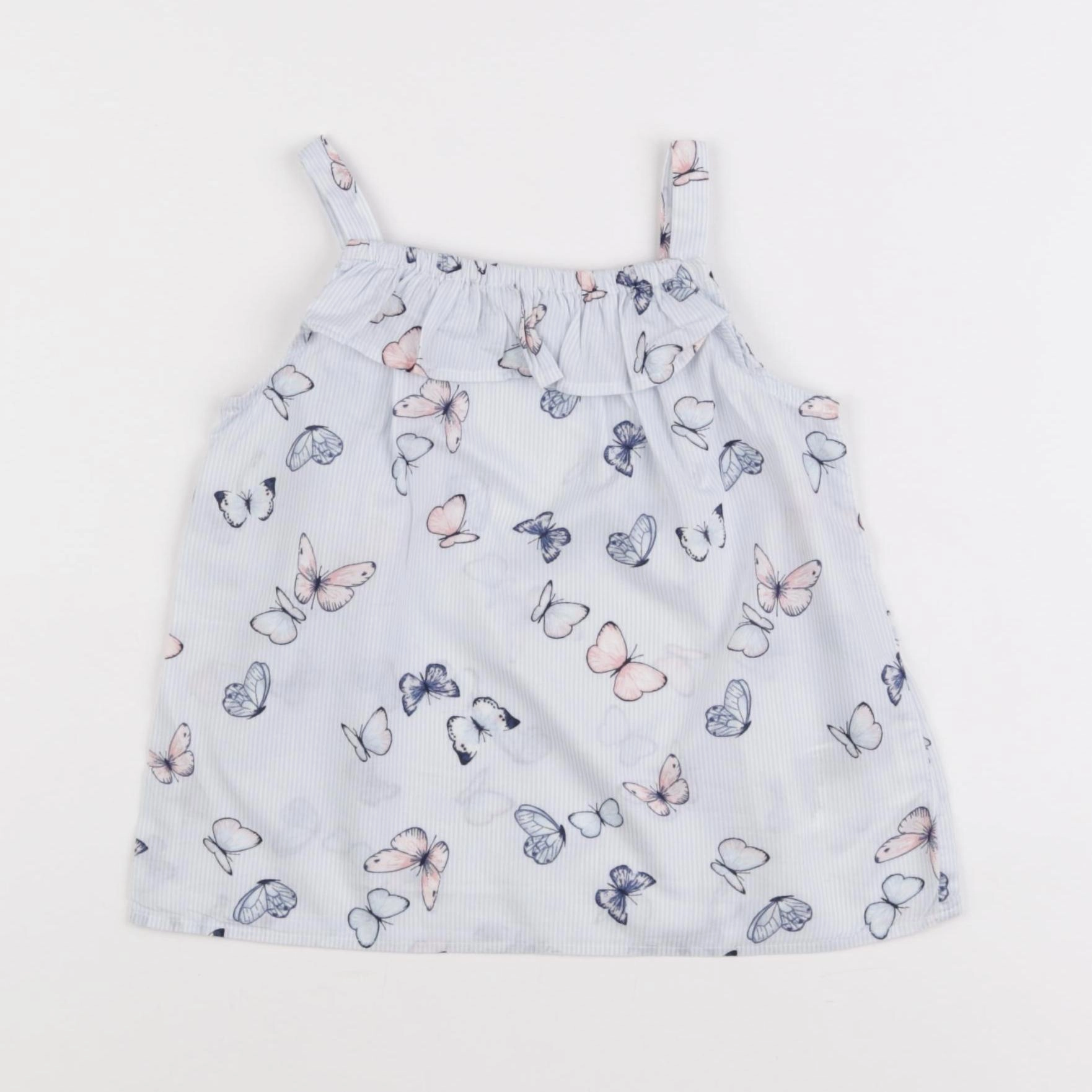H&M - blouse bleu - 12/18 mois