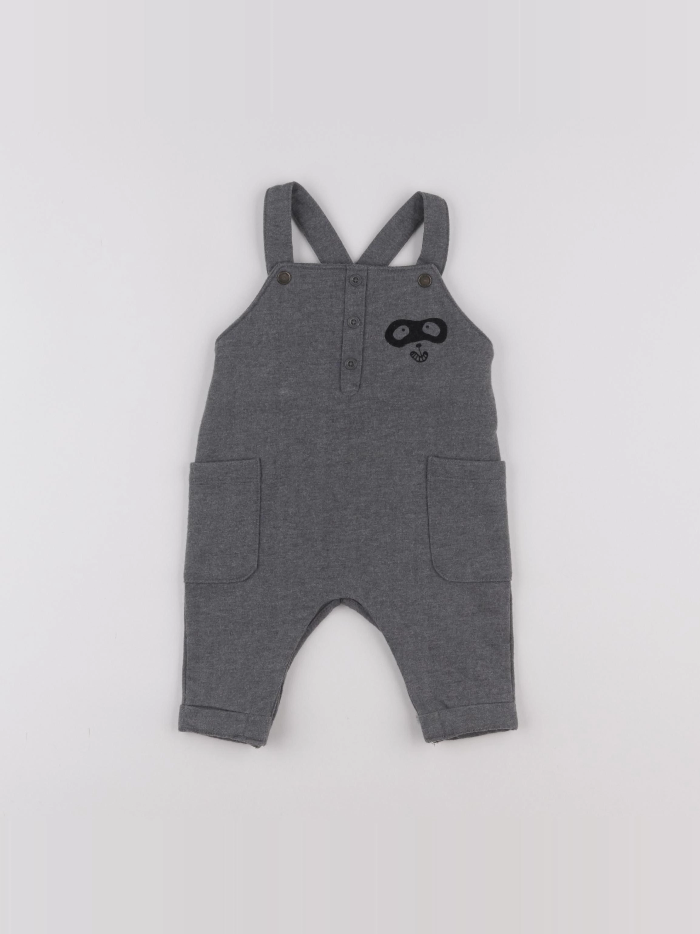 Vertbaudet - combinaison gris - 3 mois