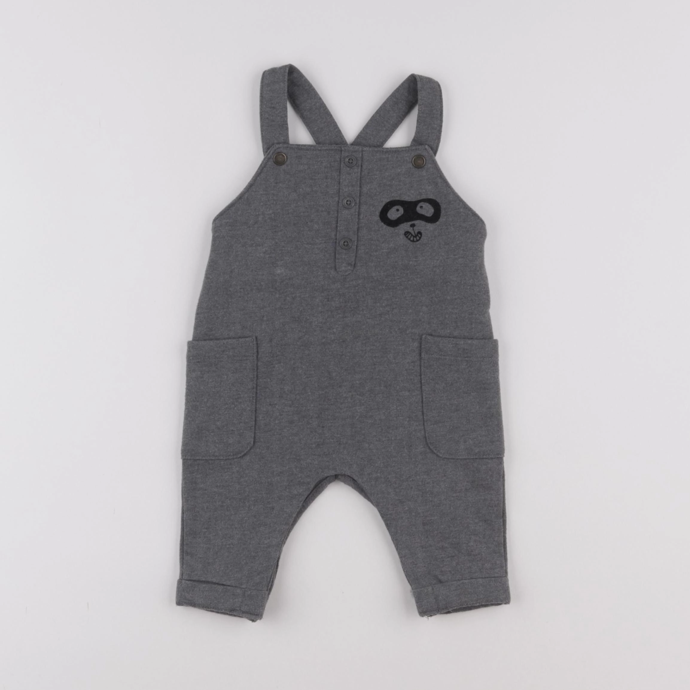 Vertbaudet - combinaison gris - 3 mois