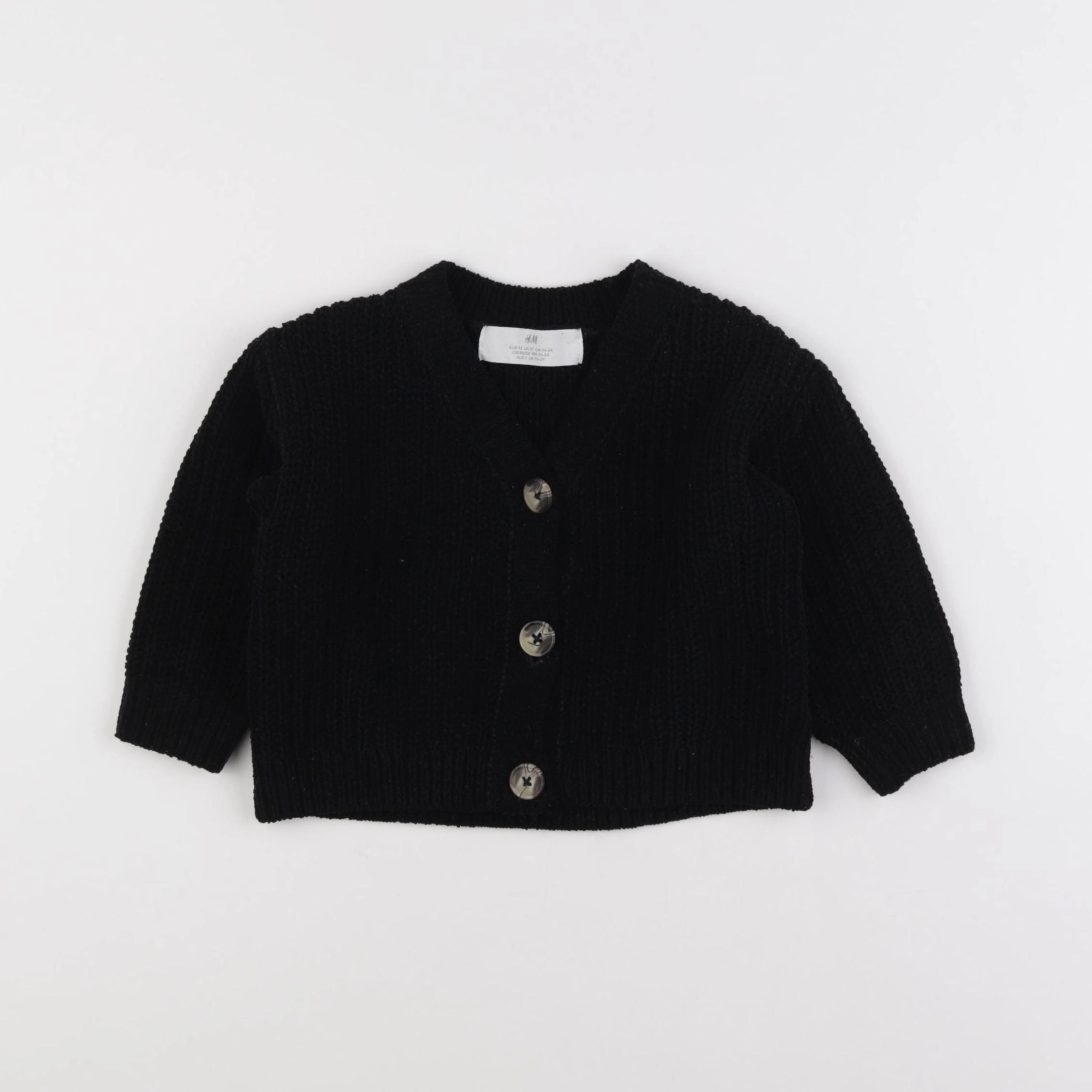 H&M - gilet noir - 18 mois à 2 ans
