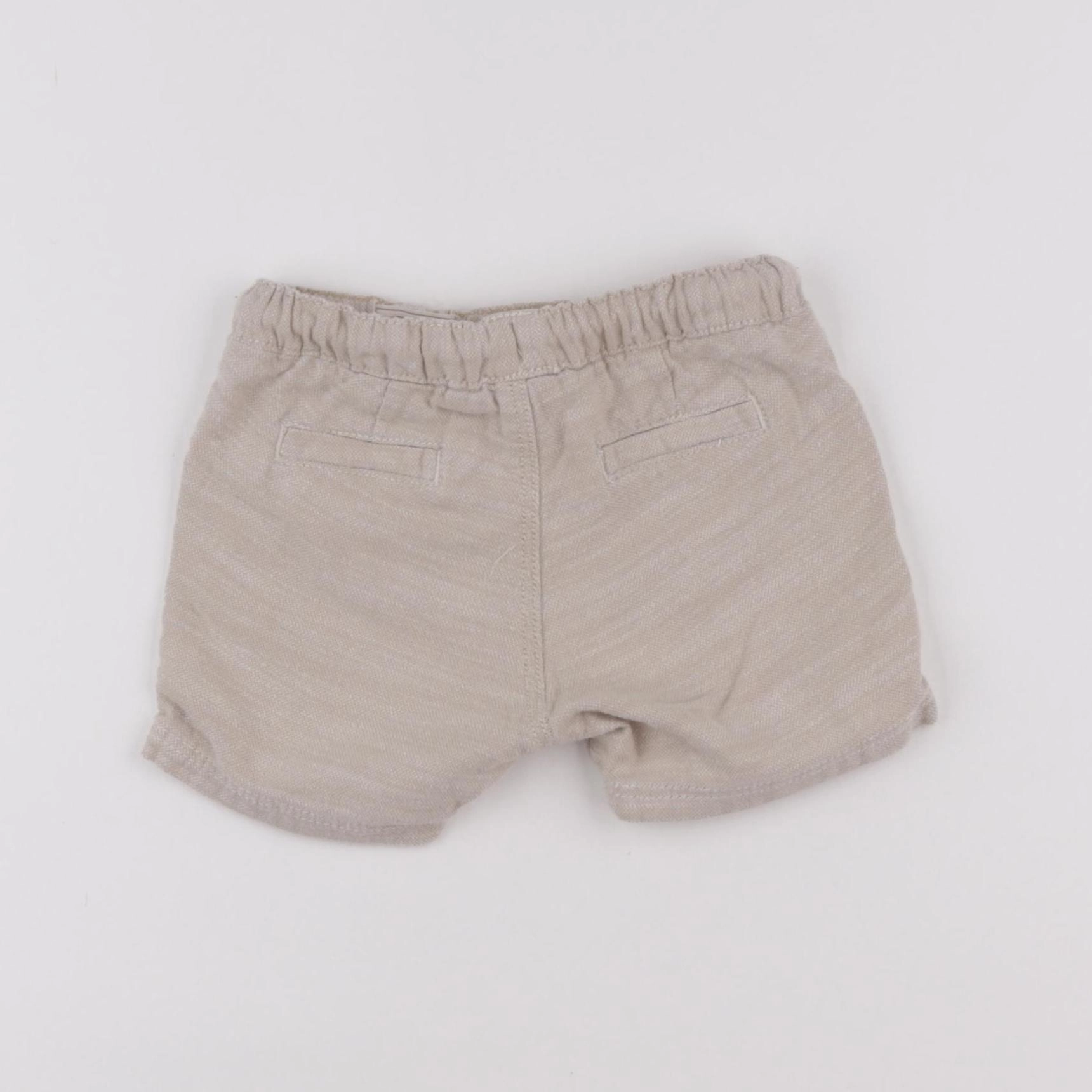 H&M - short beige - 9/12 mois