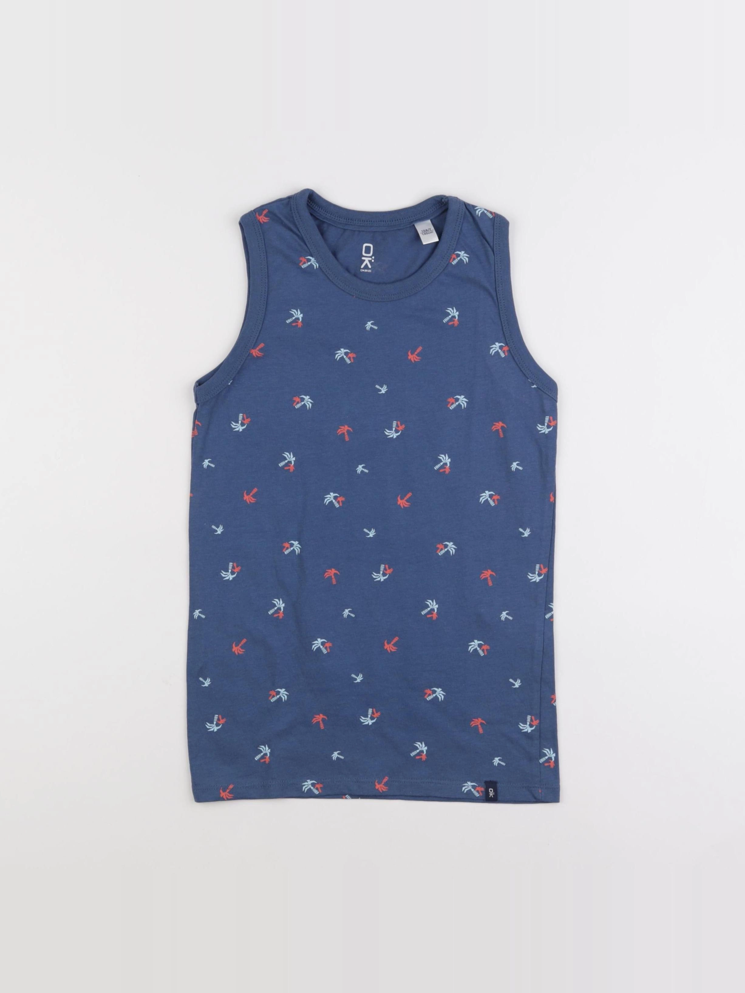 Okaidi - maillot de corps bleu - 10 ans