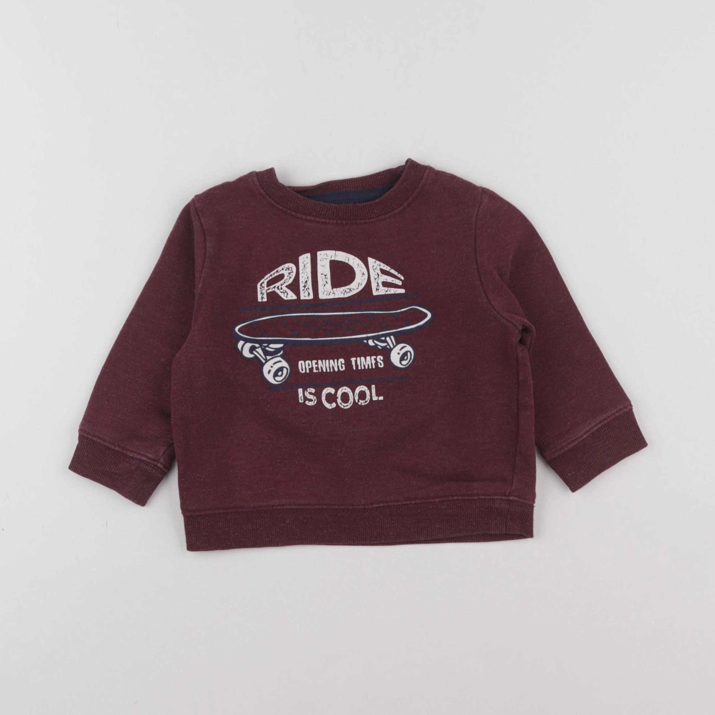 Vertbaudet - sweat rouge - 2 ans