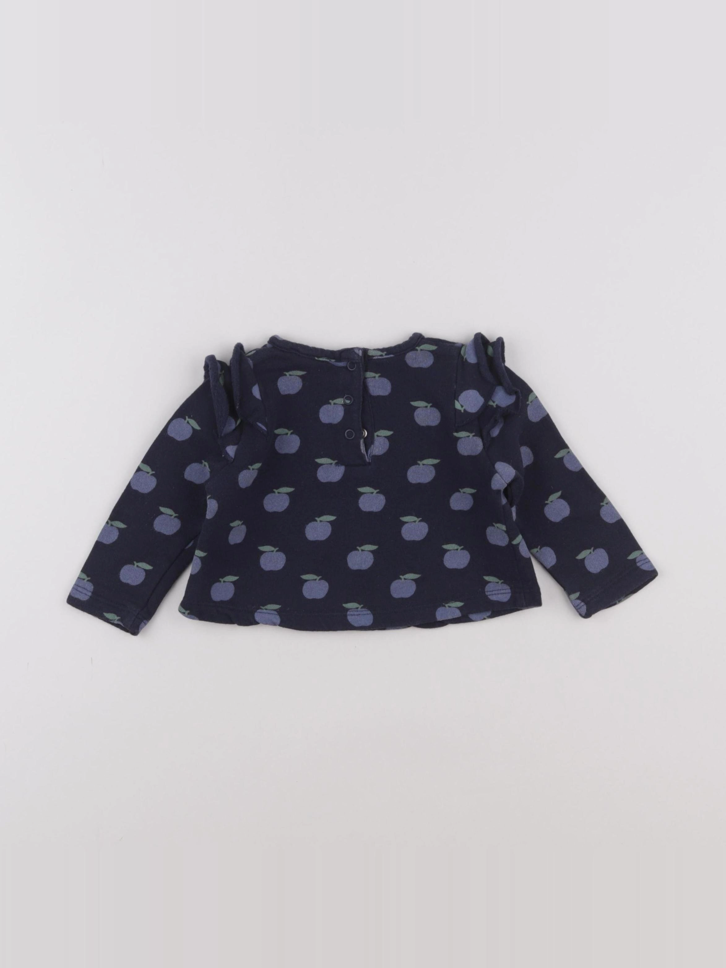 Boutchou - sweat bleu - 6 mois