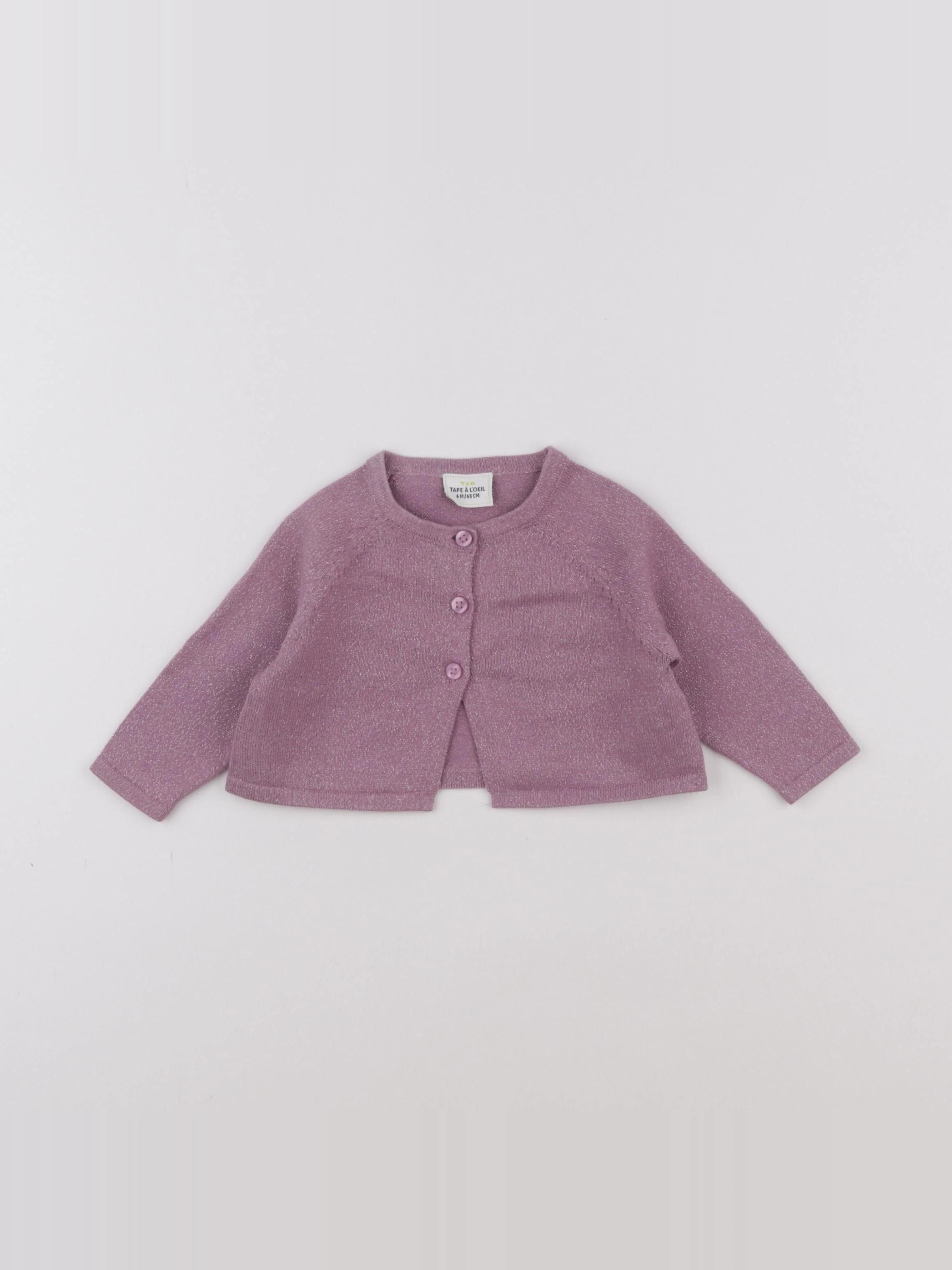 Tape à l'oeil - gilet rose - 6 mois