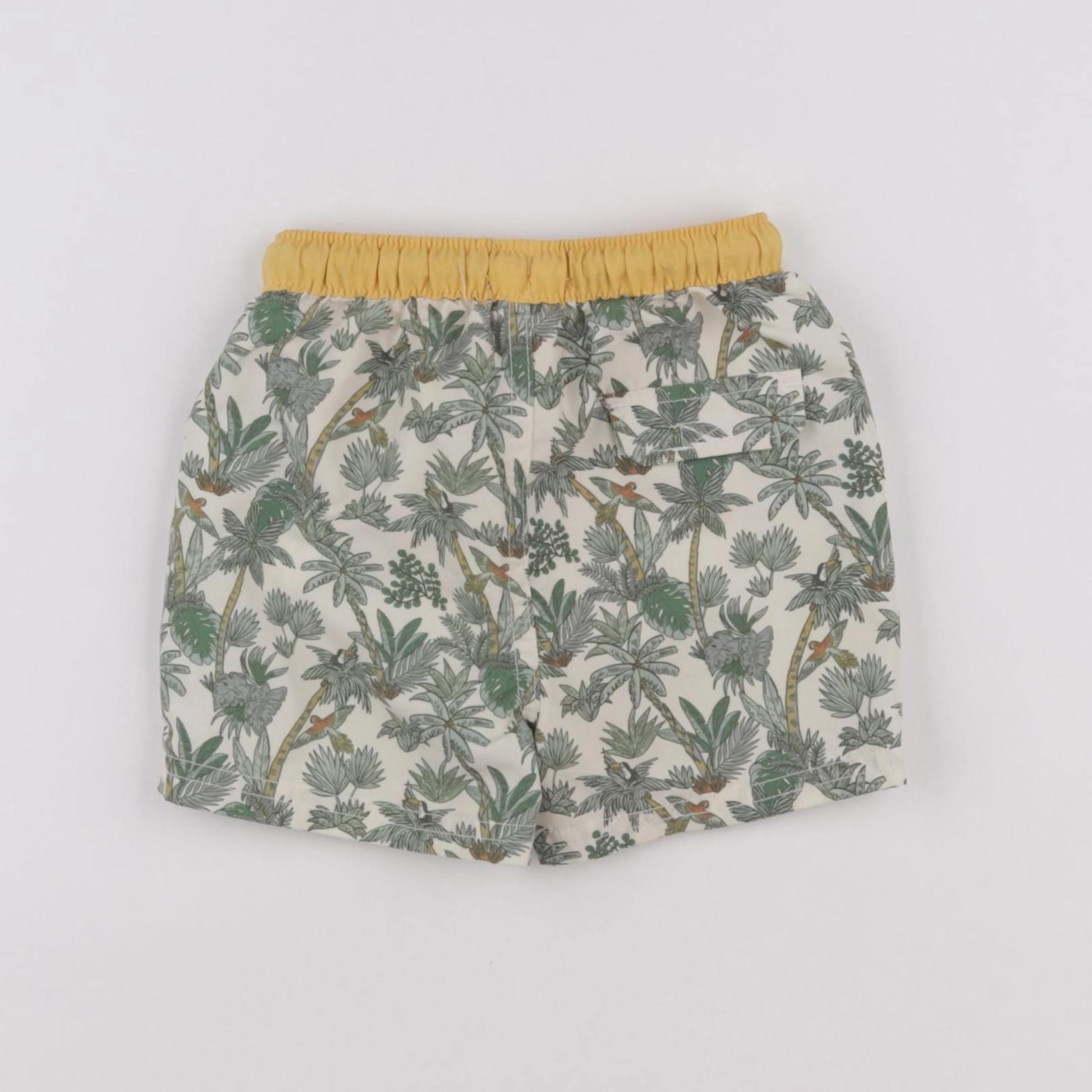 Vertbaudet - maillot de bain beige, vert - 12 mois