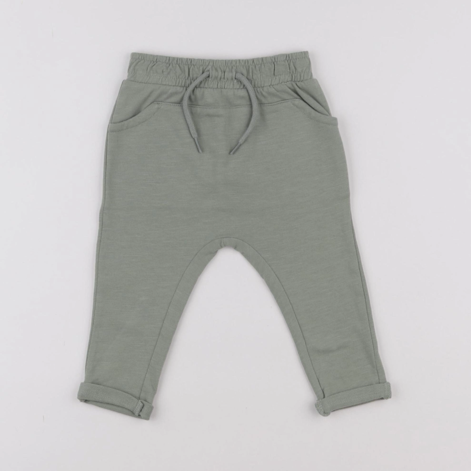 Vertbaudet - pantalon vert - 6 mois