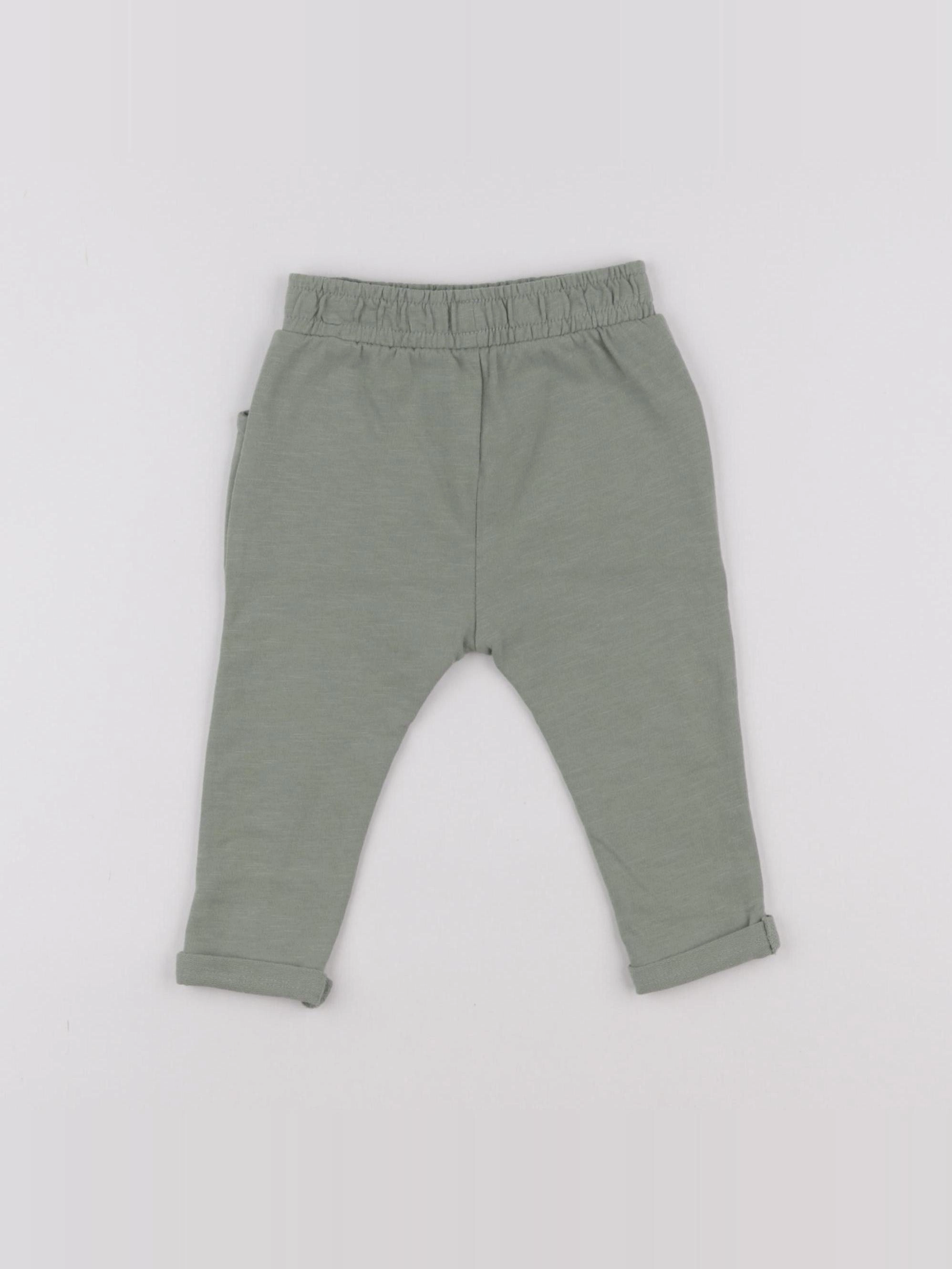Vertbaudet - pantalon vert - 6 mois