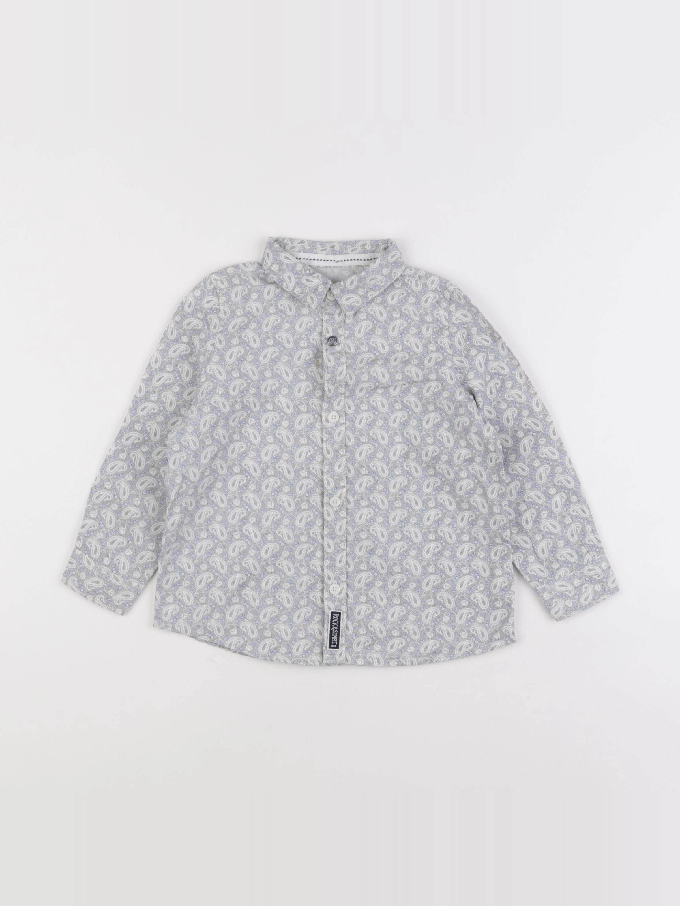 IKKS - chemise gris, bleu - 2 ans