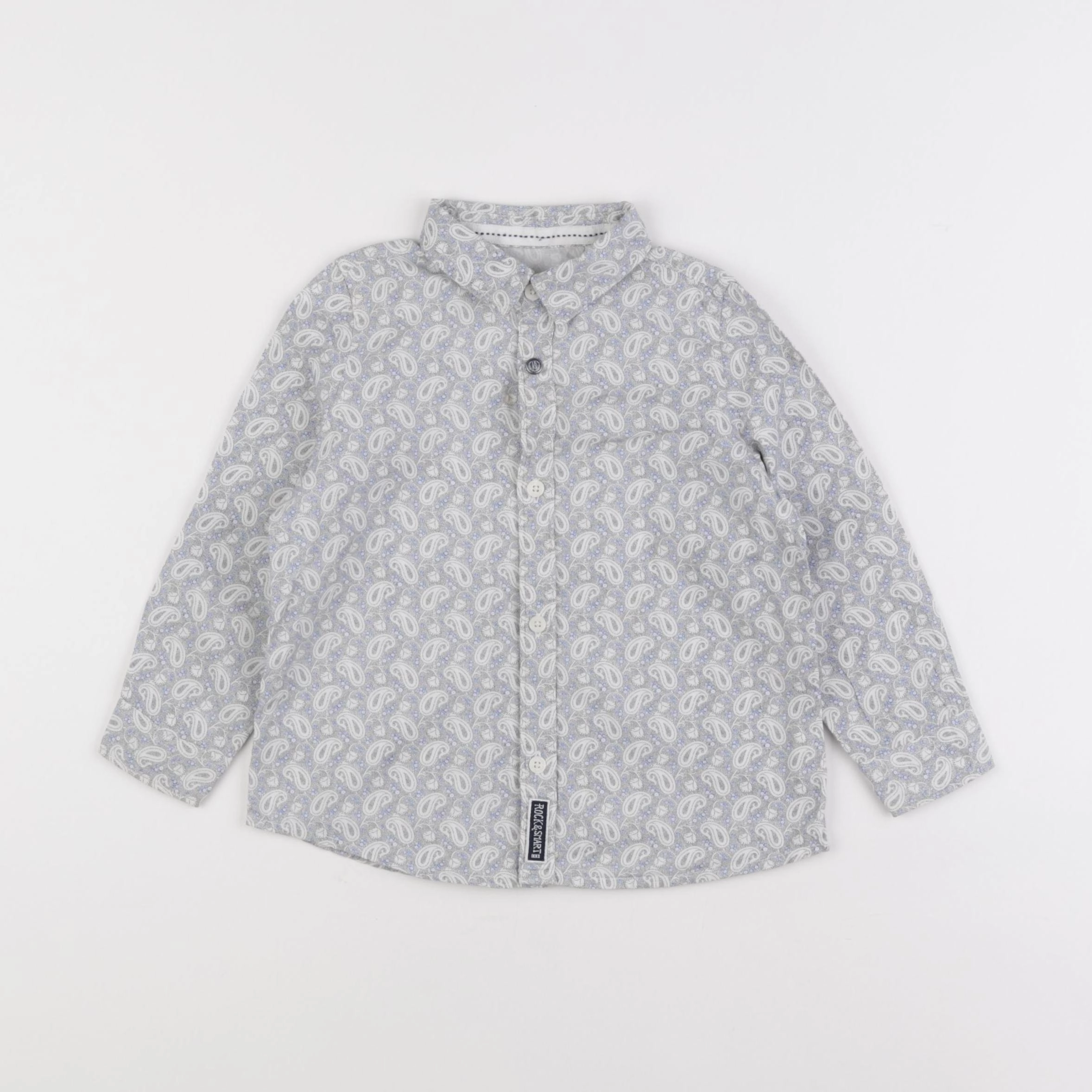 IKKS - chemise gris, bleu - 2 ans