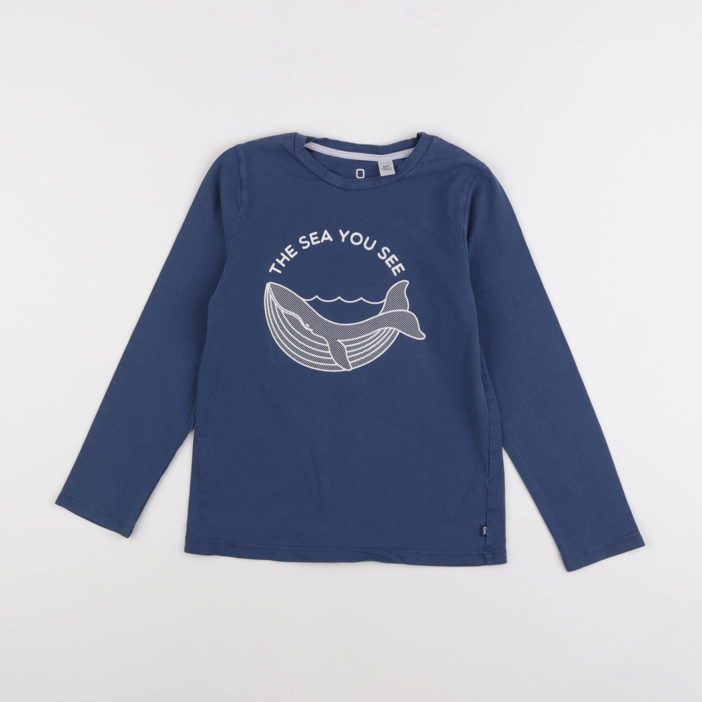 Okaidi - tee-shirt bleu - 8 ans