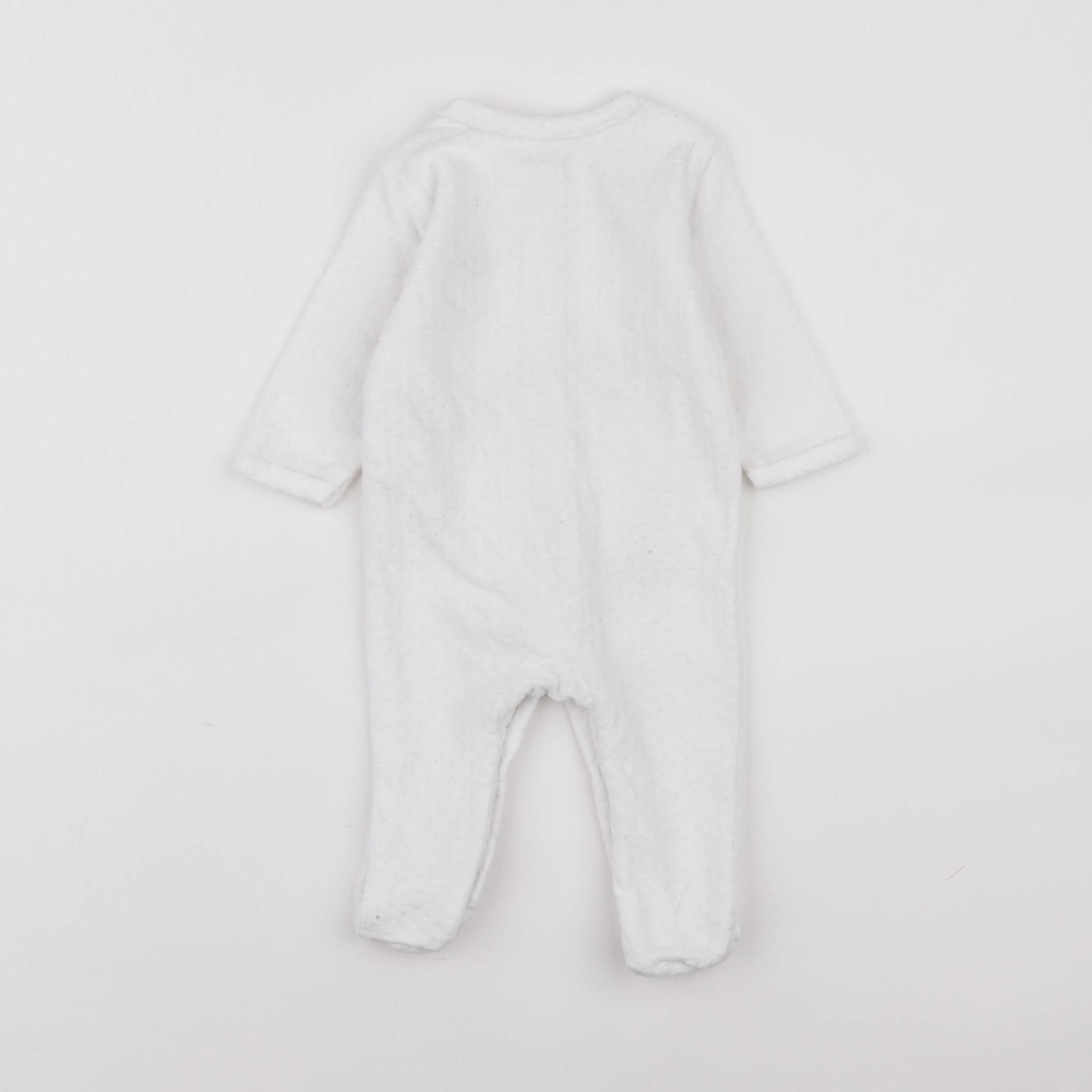 Vertbaudet - pyjama velours blanc - 3 mois