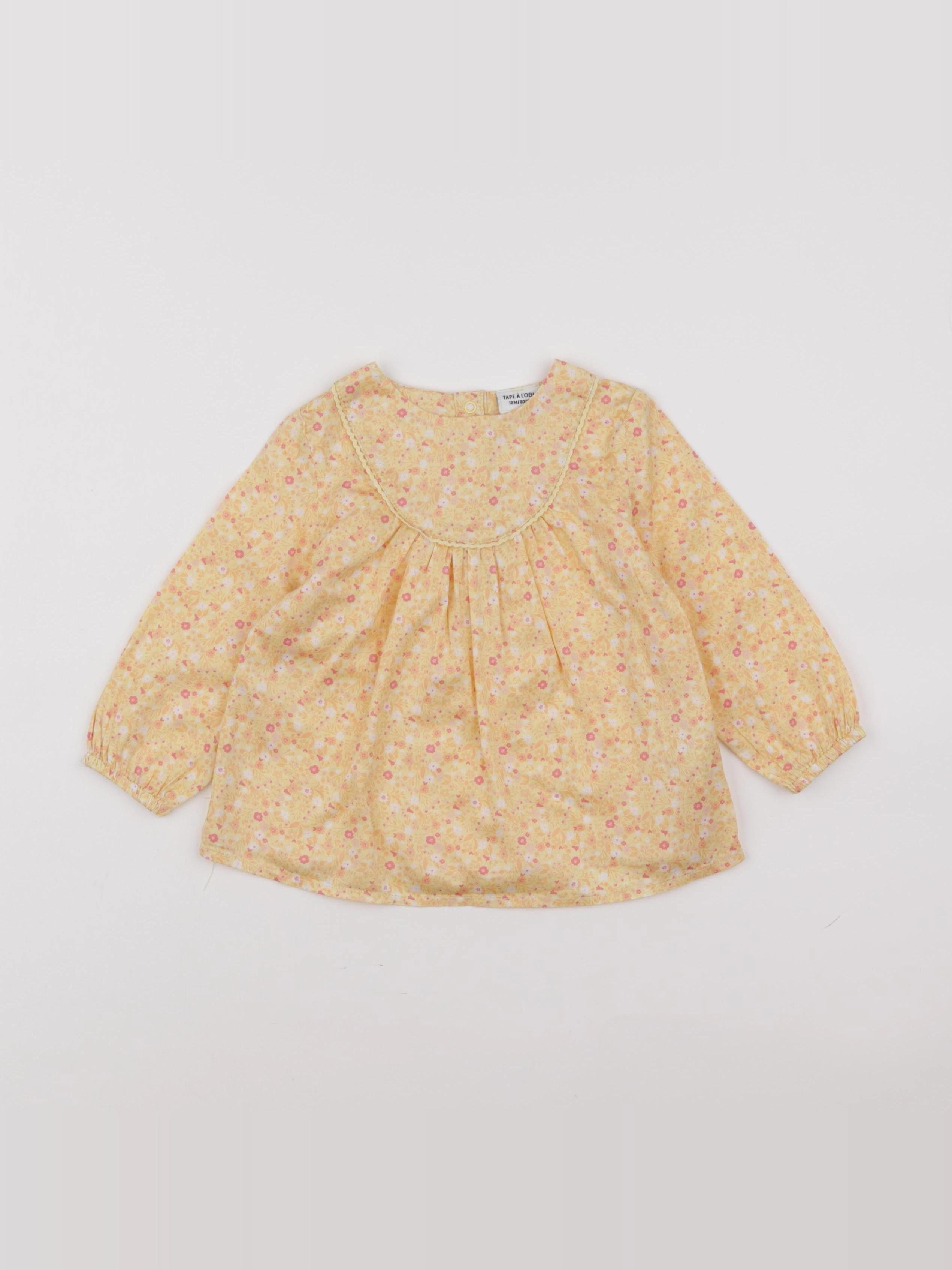 Tape à l'oeil - blouse orange, jaune - 18 mois
