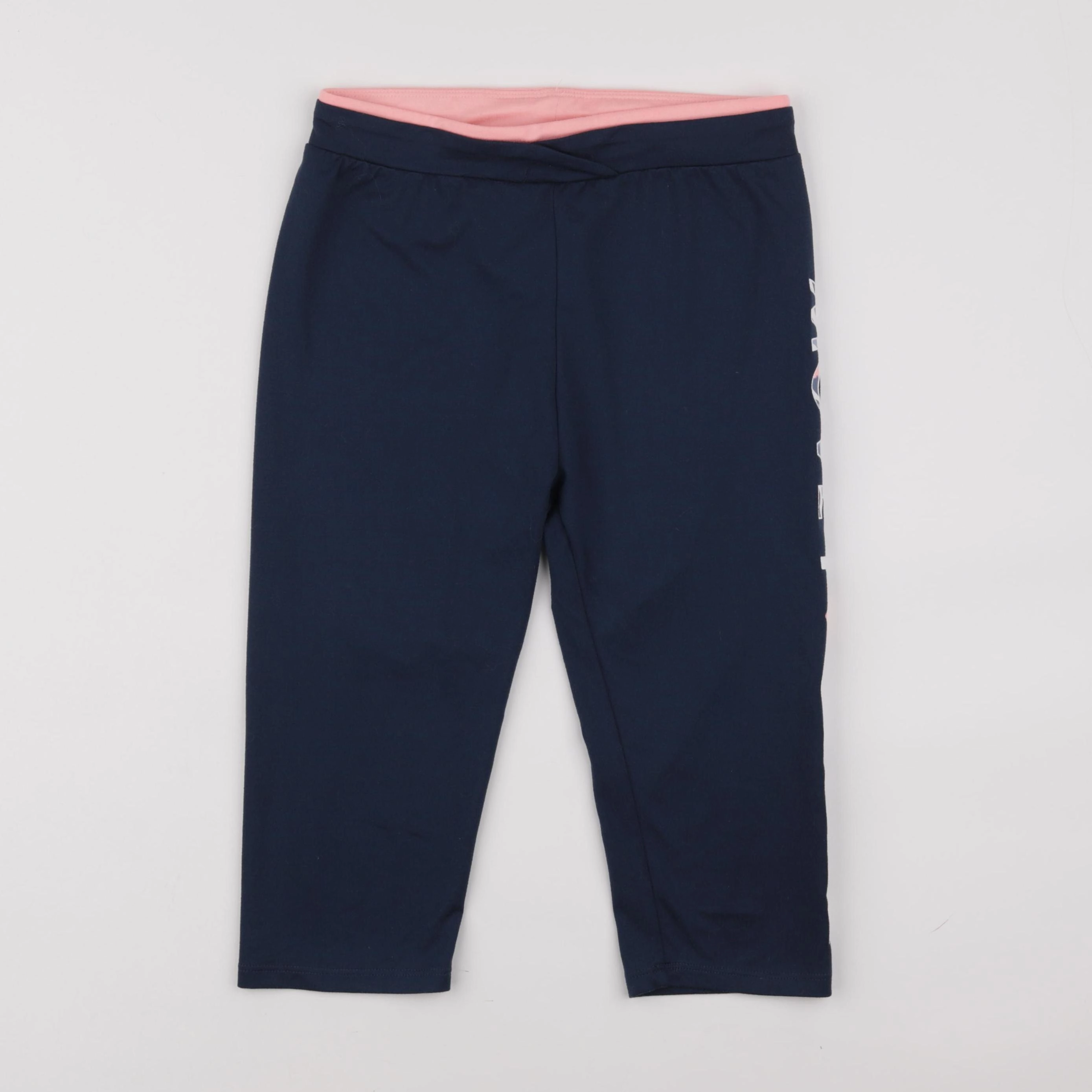 Vertbaudet - legging court bleu, rose - 12 ans