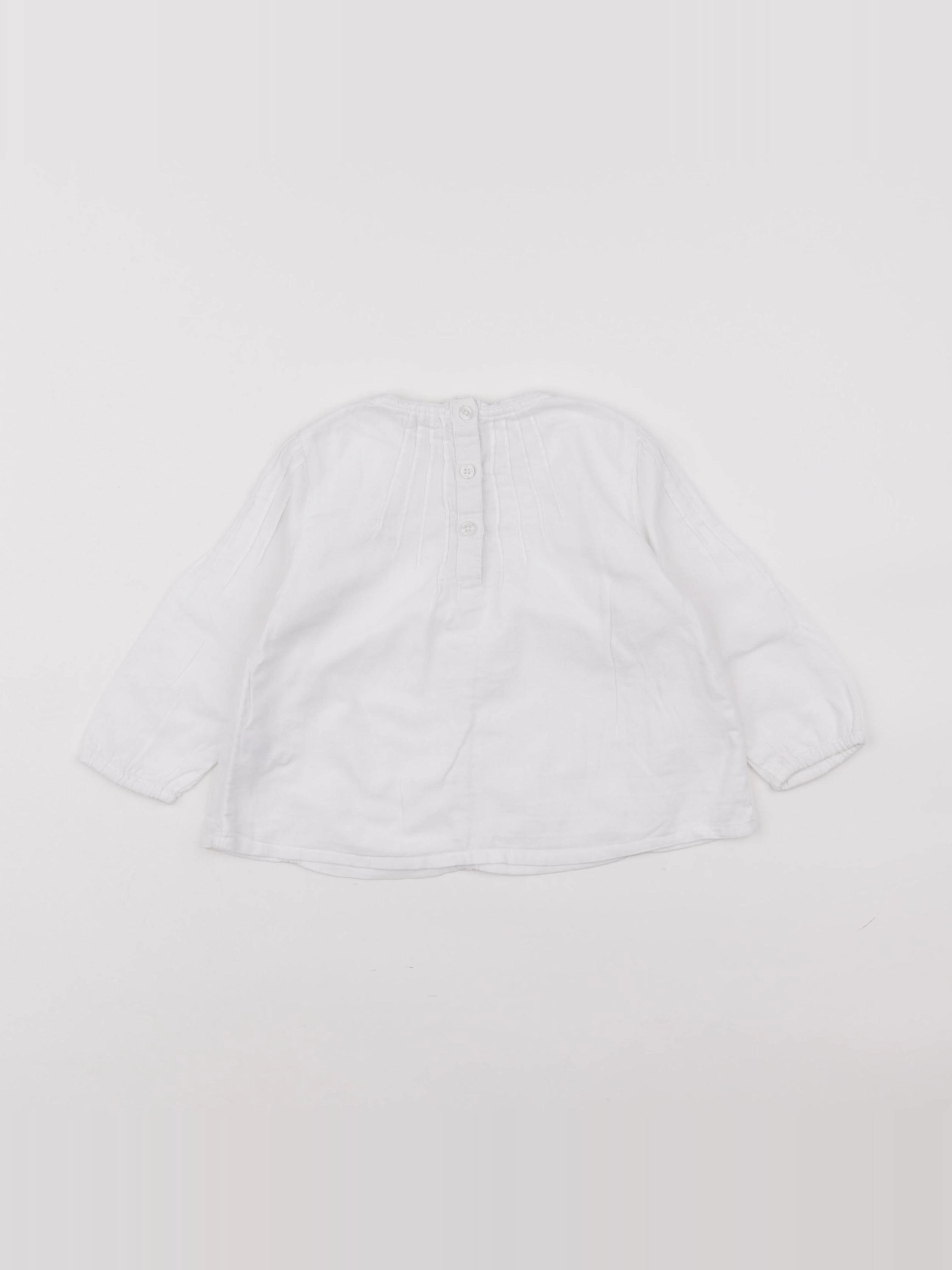 Boutchou - blouse blanc - 12 mois