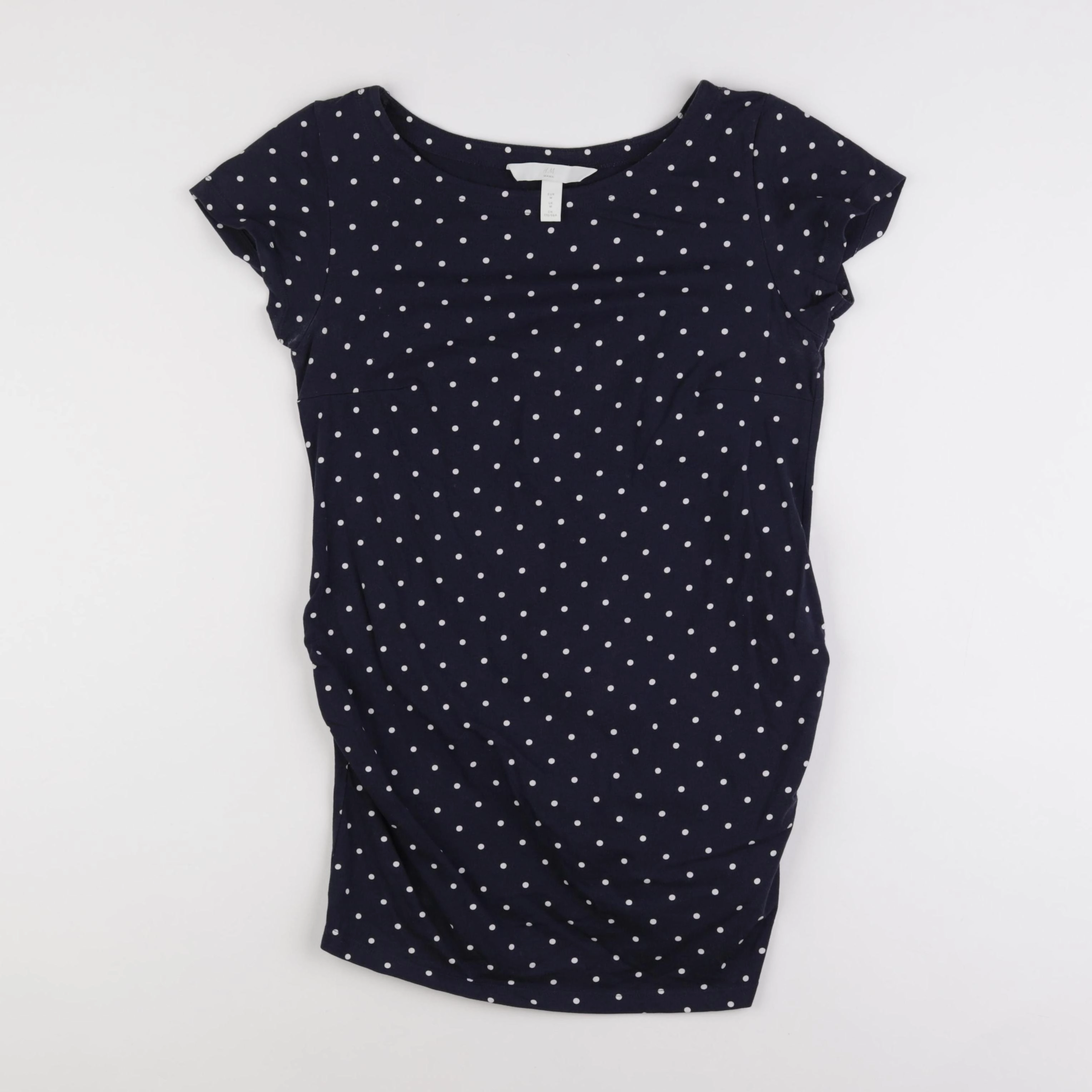 H&M - tee-shirt grossesse bleu, blanc - m