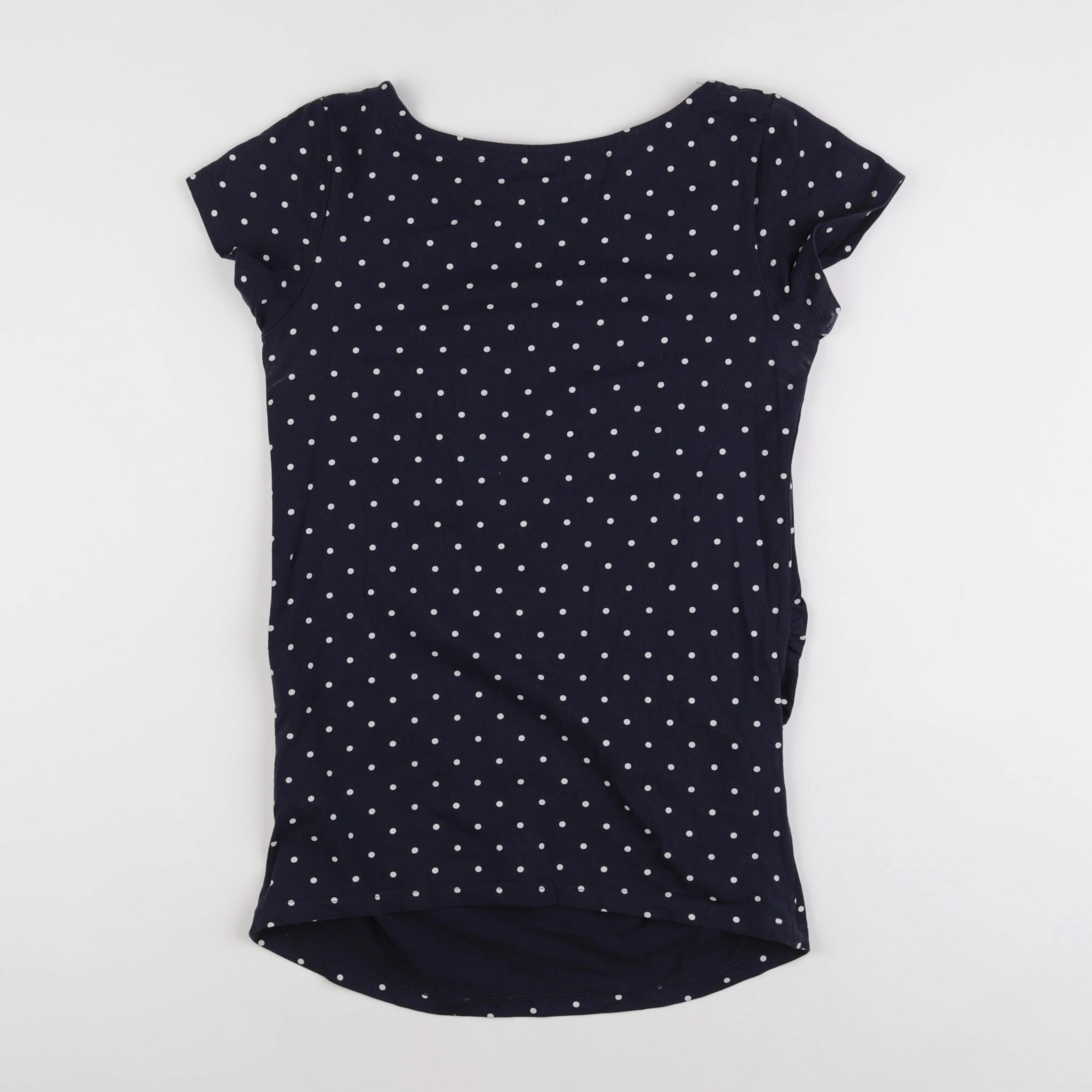 H&M - tee-shirt grossesse bleu, blanc - m