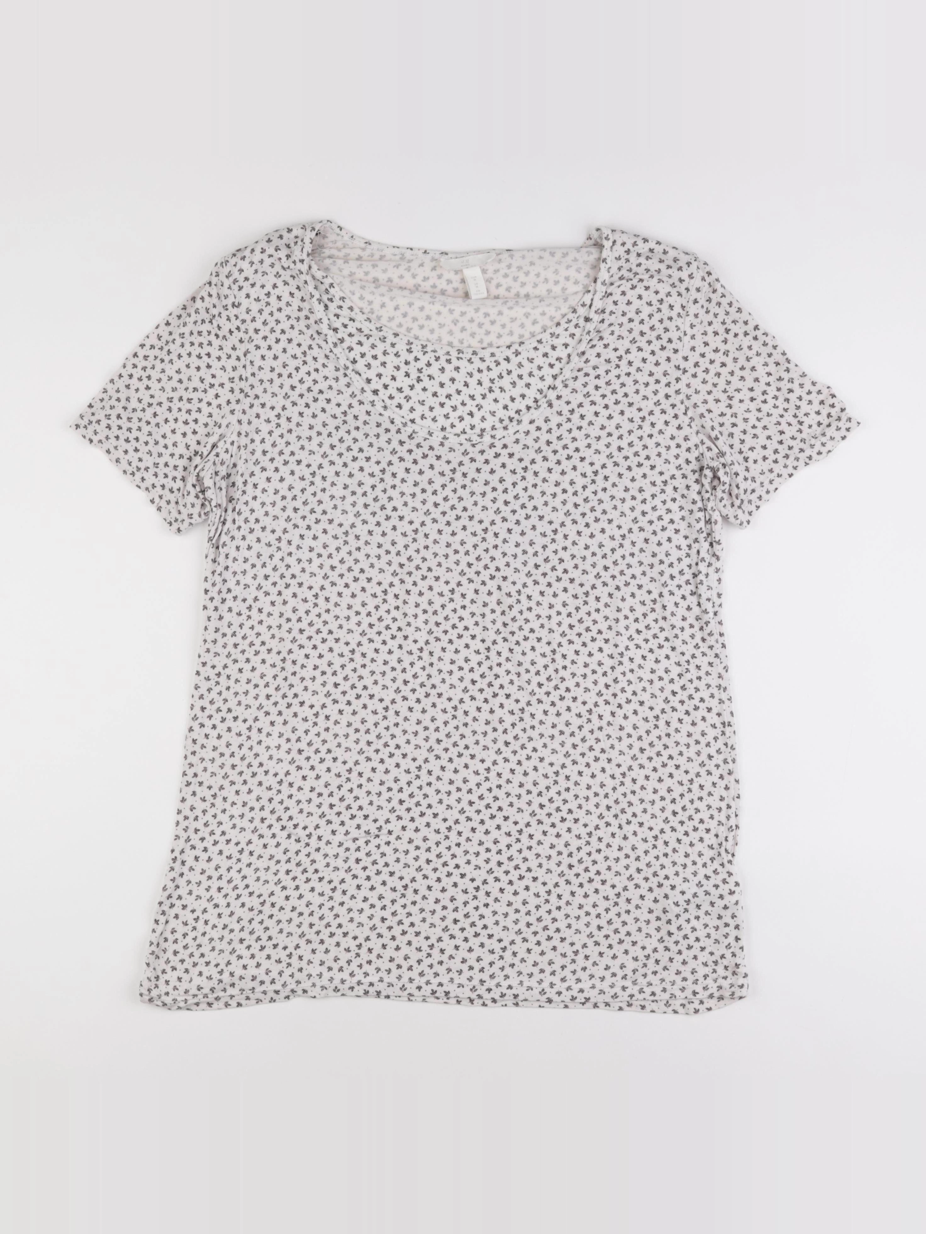 H&M - tee-shirt grossesse beige, gris - m