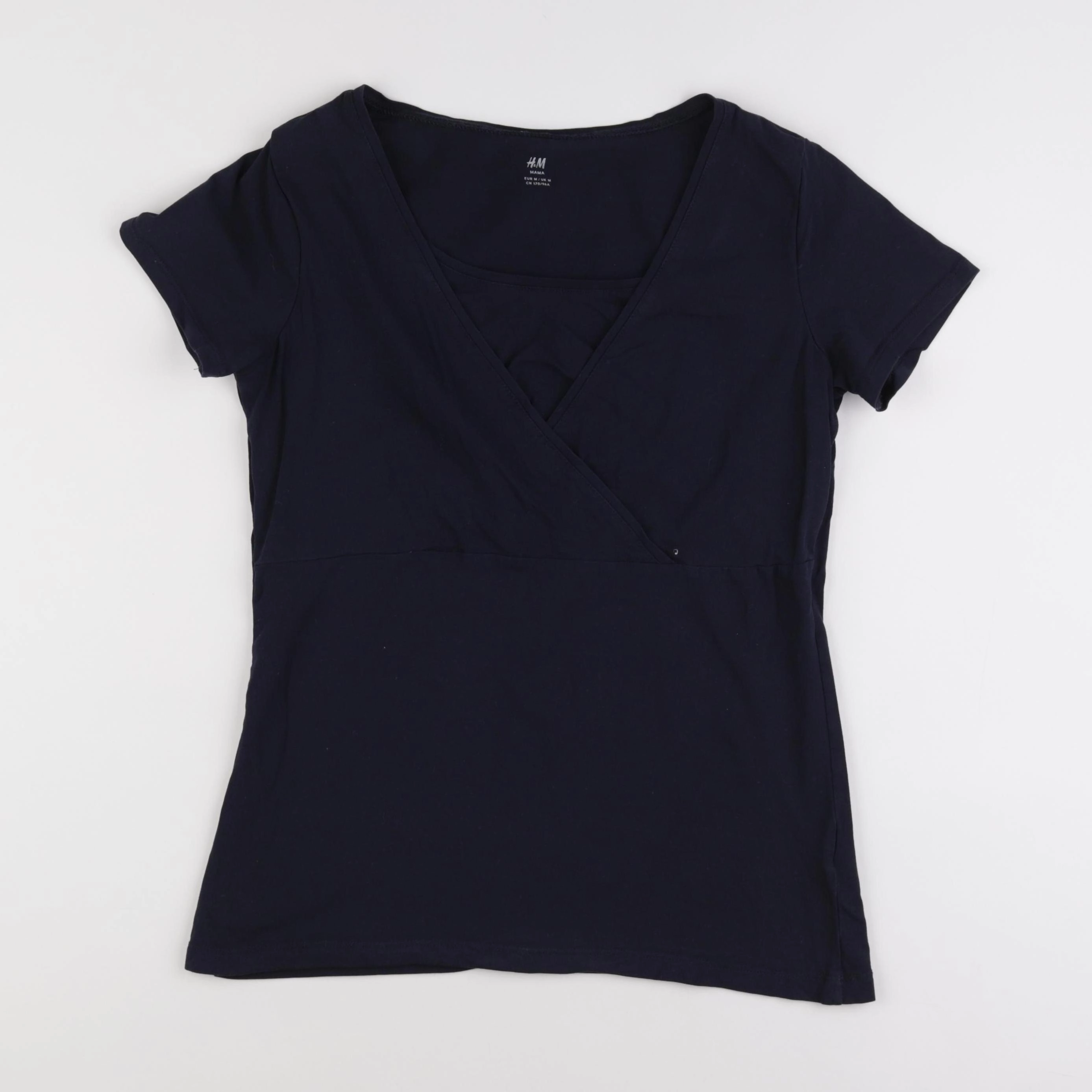 H&M - tee-shirt grossesse bleu - m
