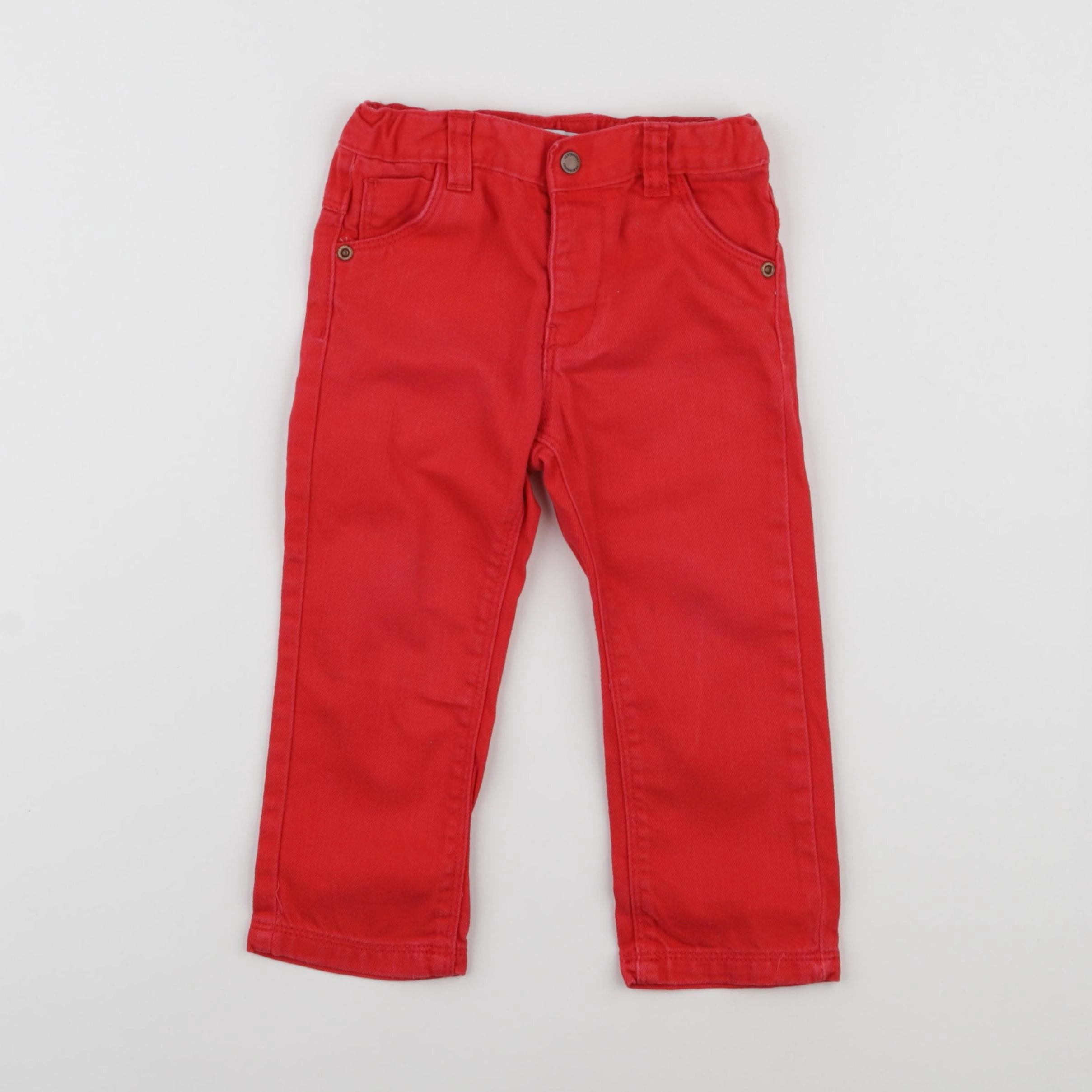 Vertbaudet - jean rouge - 2 ans