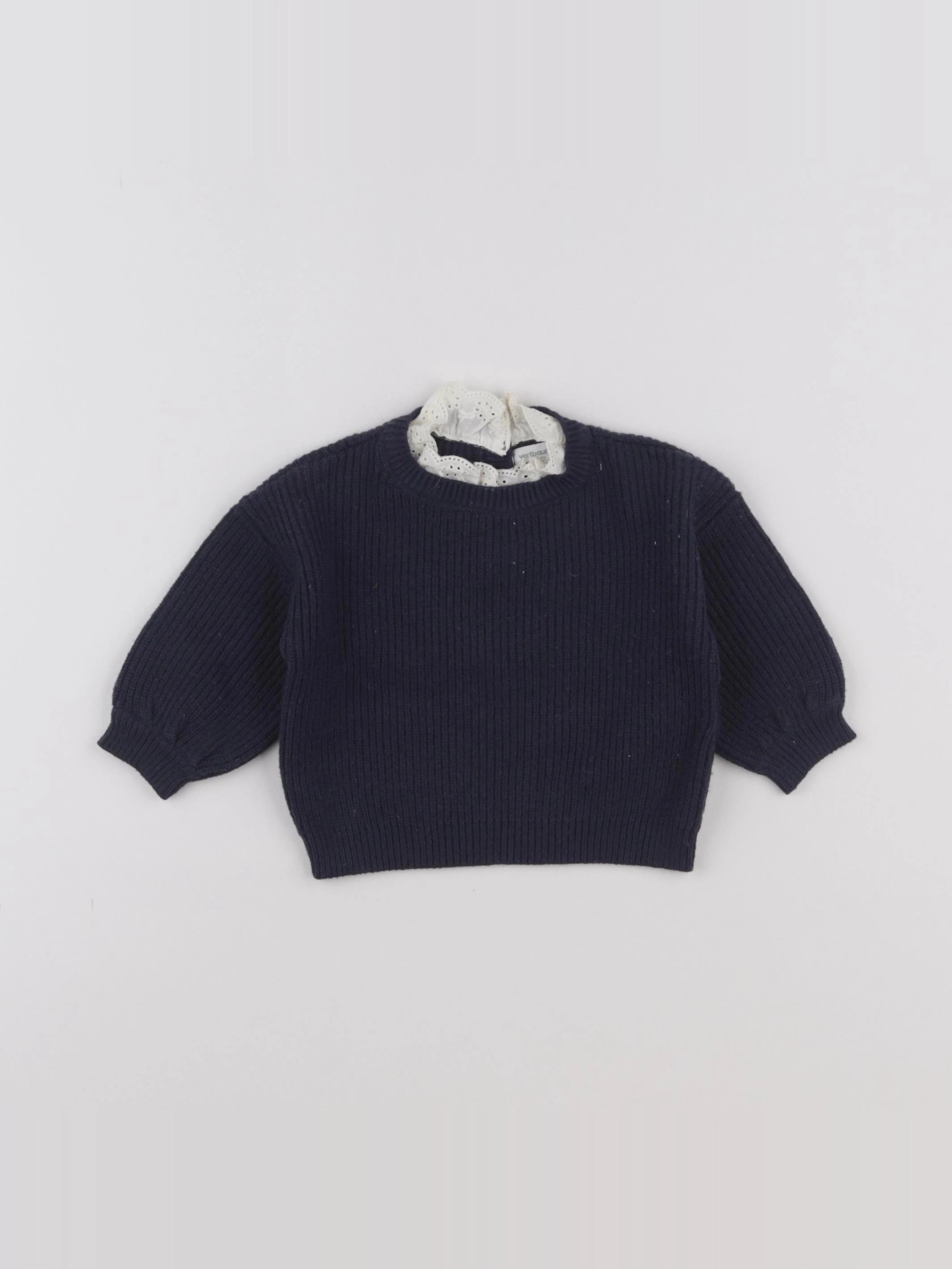Vertbaudet - pull bleu - 3 mois