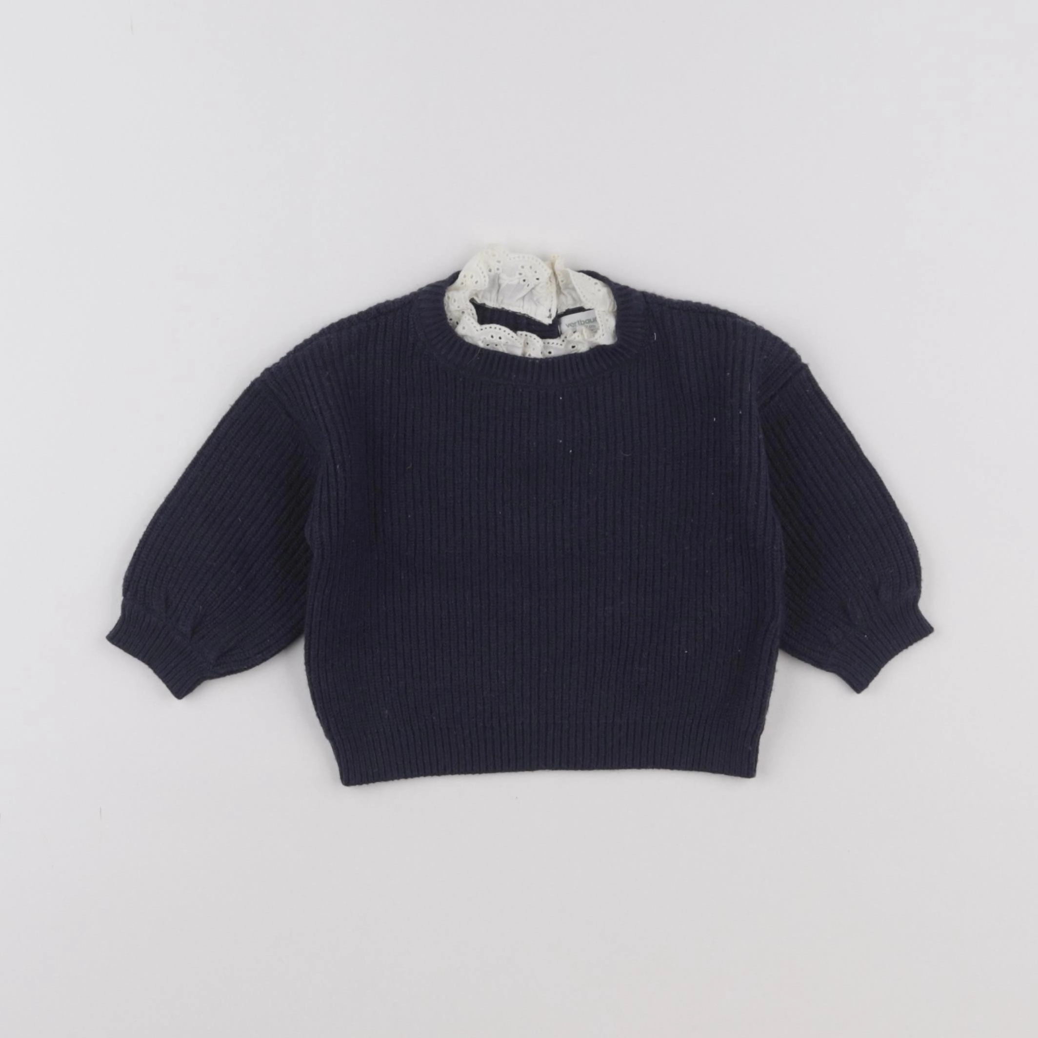 Vertbaudet - pull bleu - 3 mois