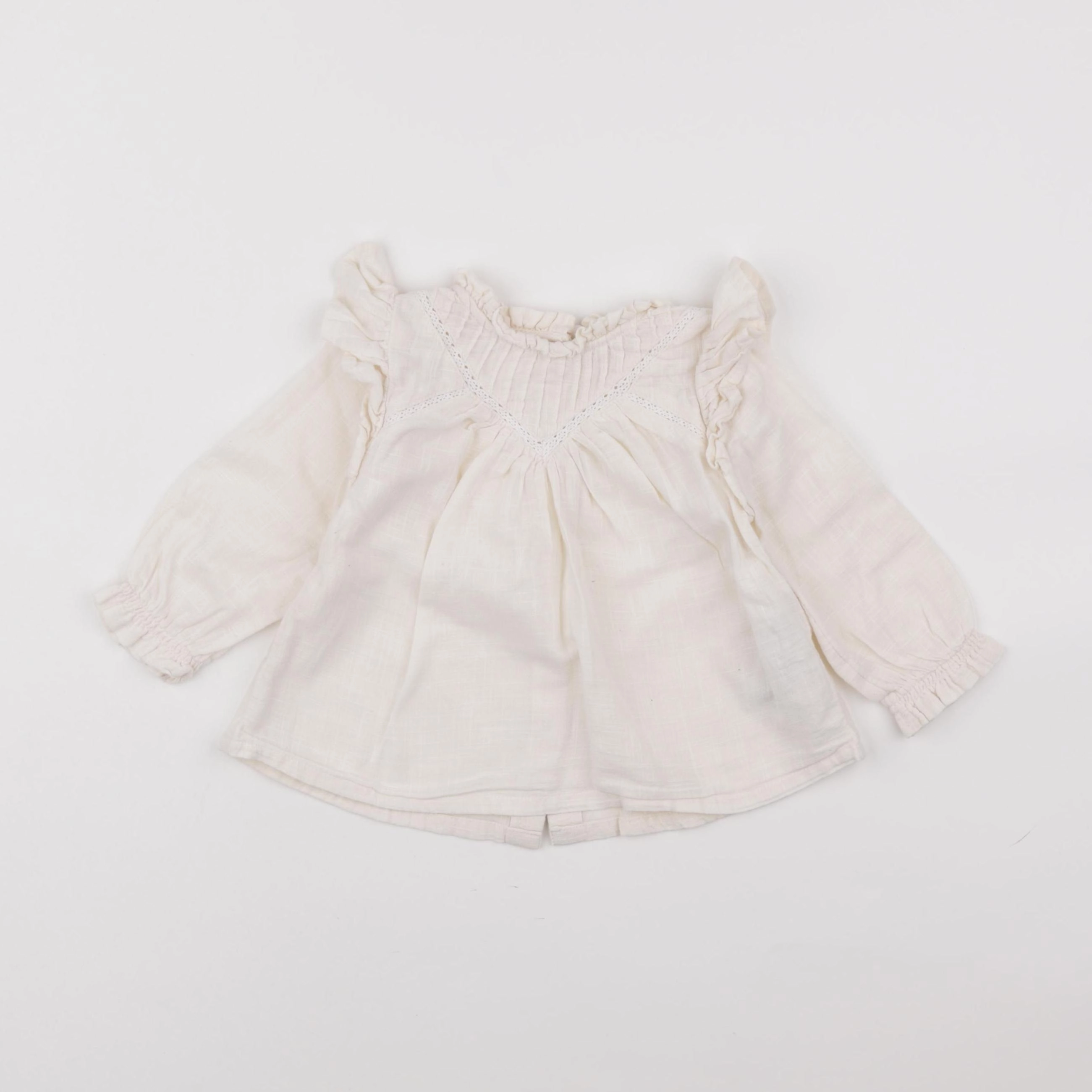 Vertbaudet - blouse beige - 12 mois