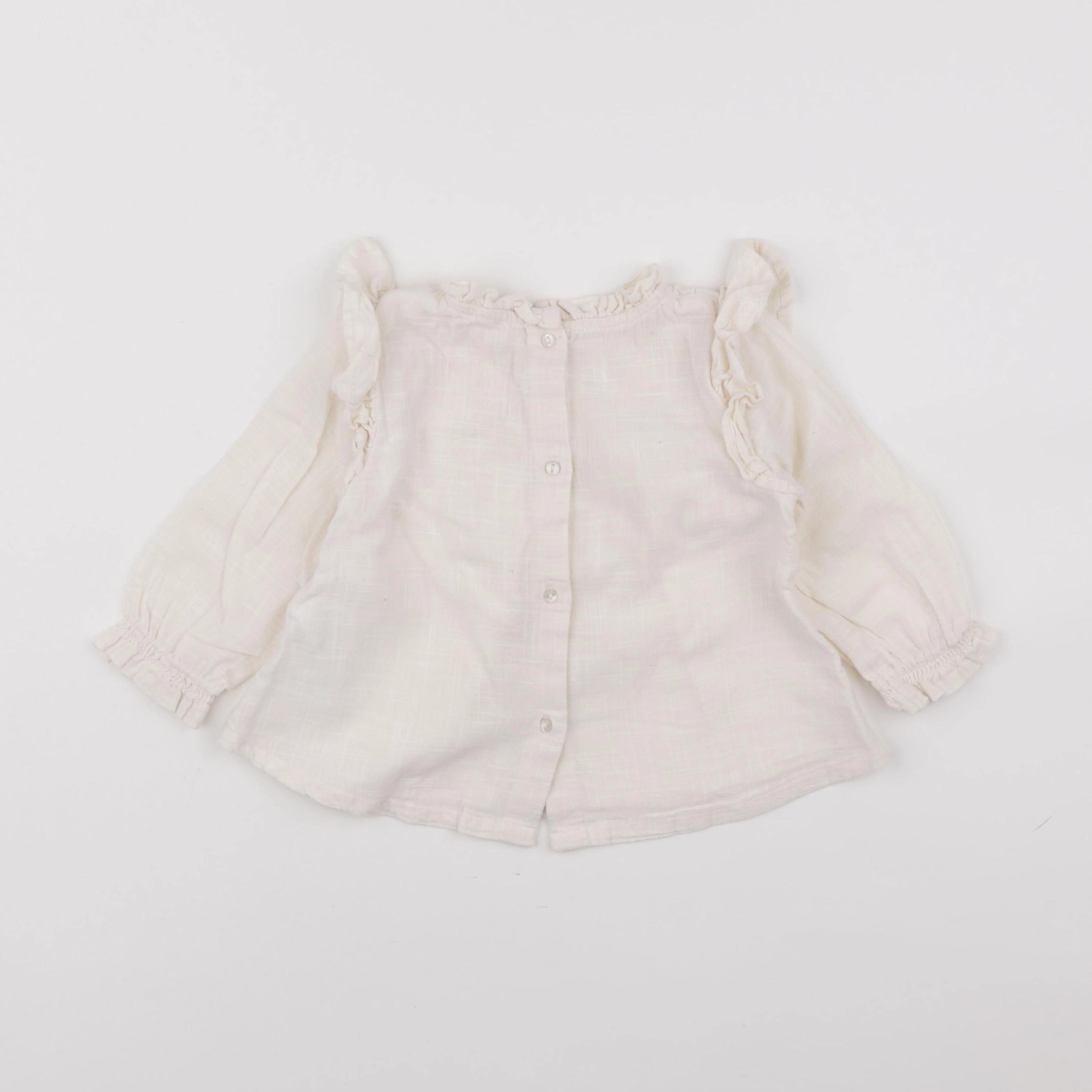 Vertbaudet - blouse beige - 12 mois