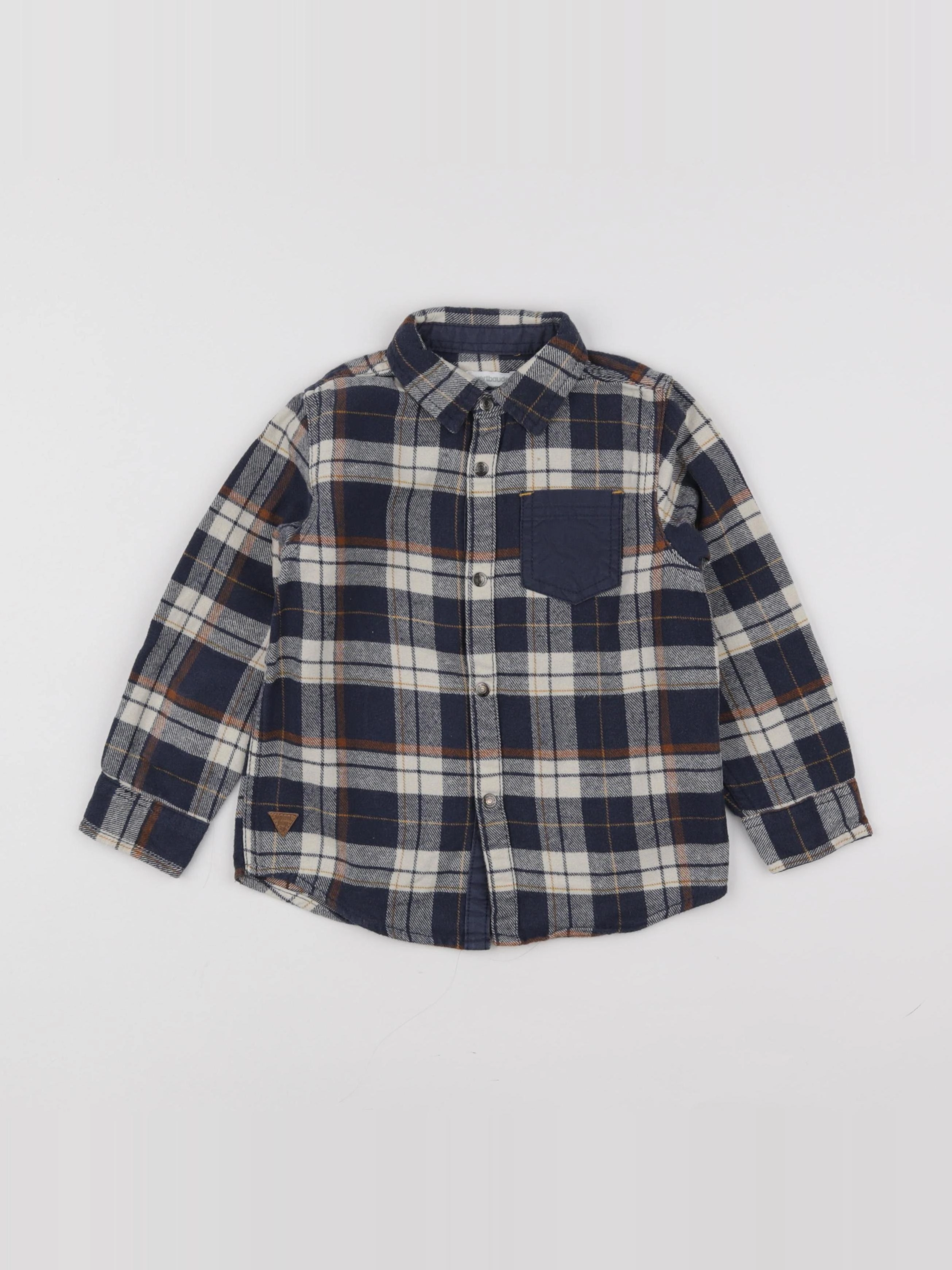 Vertbaudet - chemise bleu, beige - 4 ans