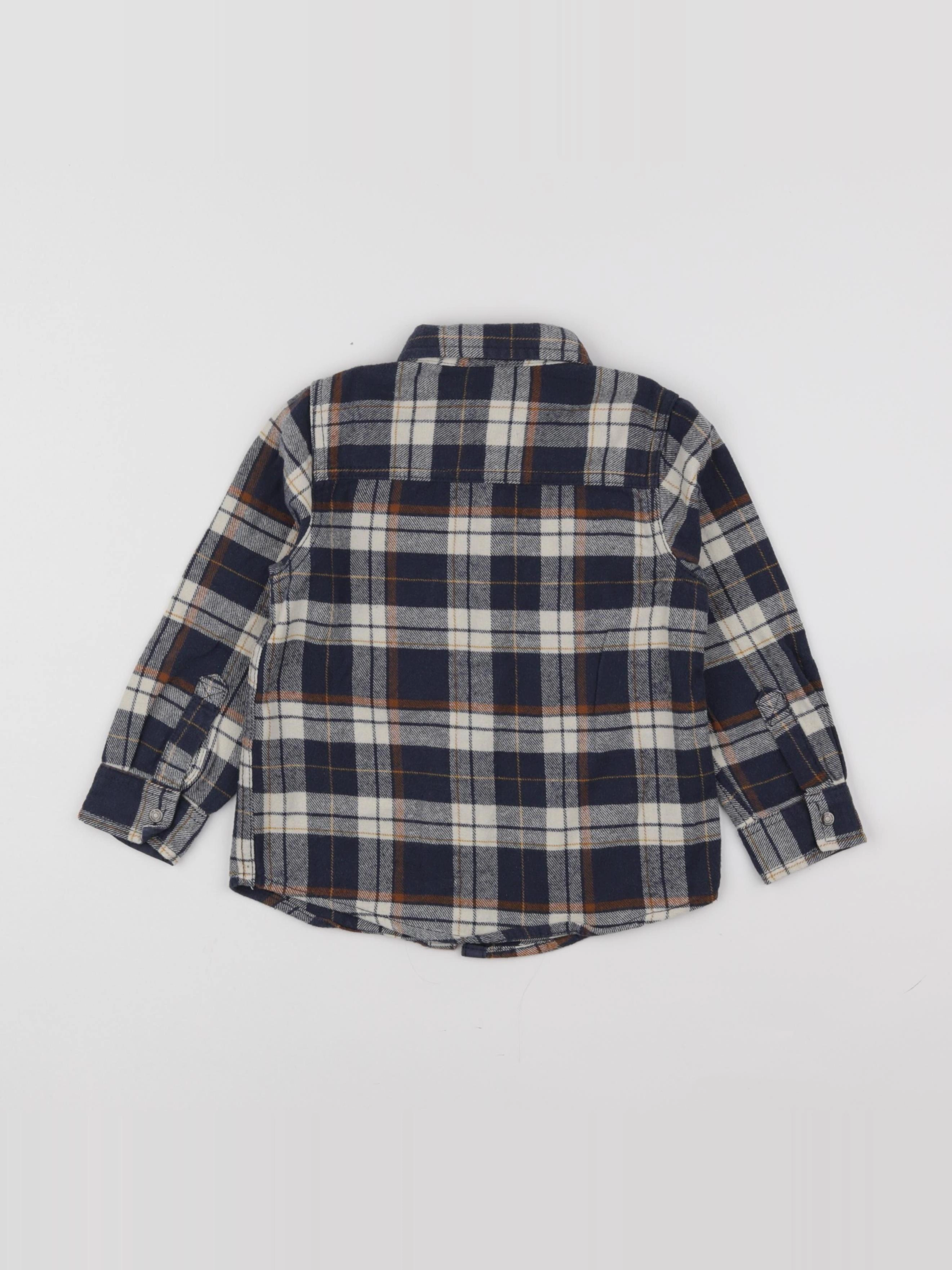 Vertbaudet - chemise bleu, beige - 4 ans
