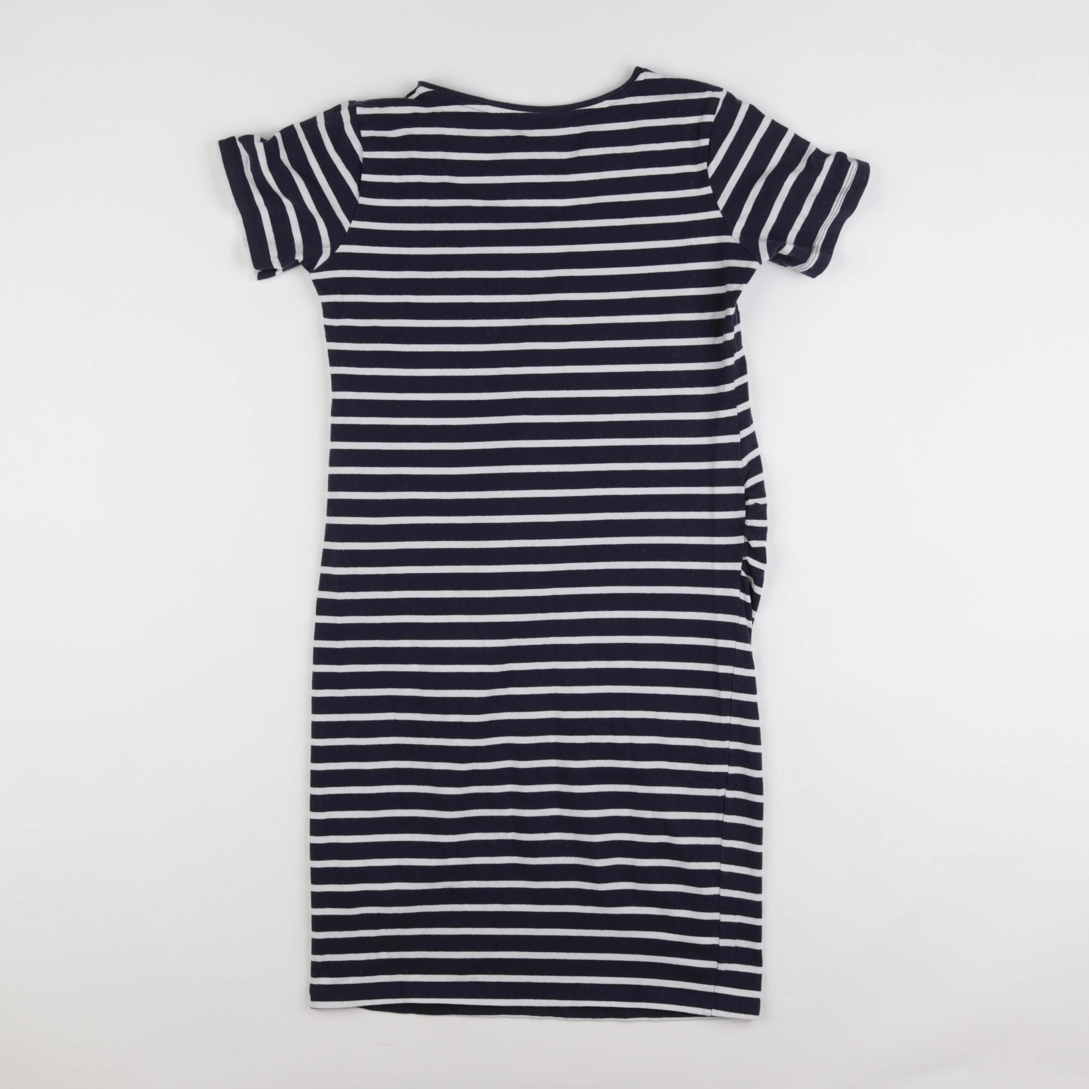 H&M - robe grossesse bleu, blanc - m