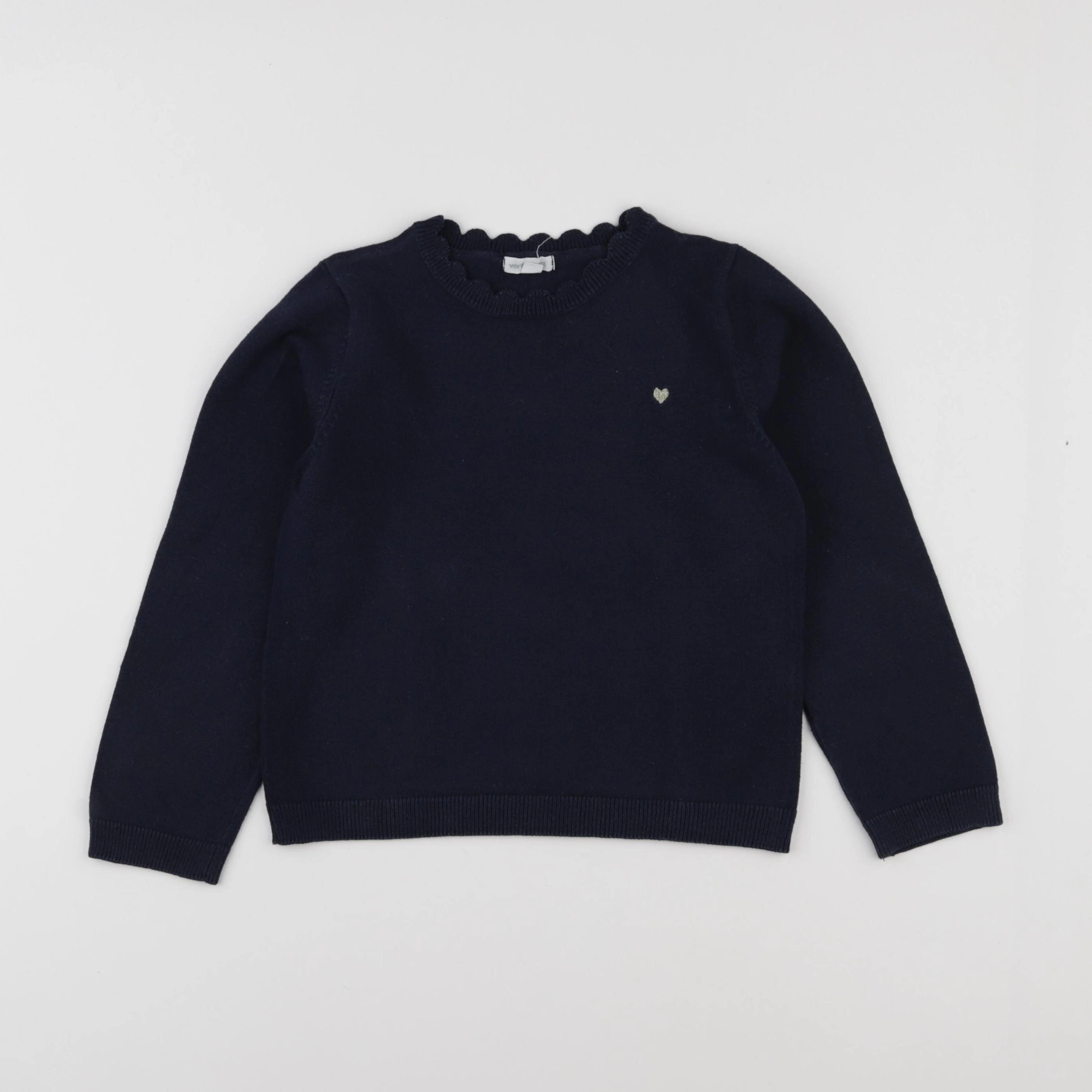 Vertbaudet - pull bleu - 7 ans
