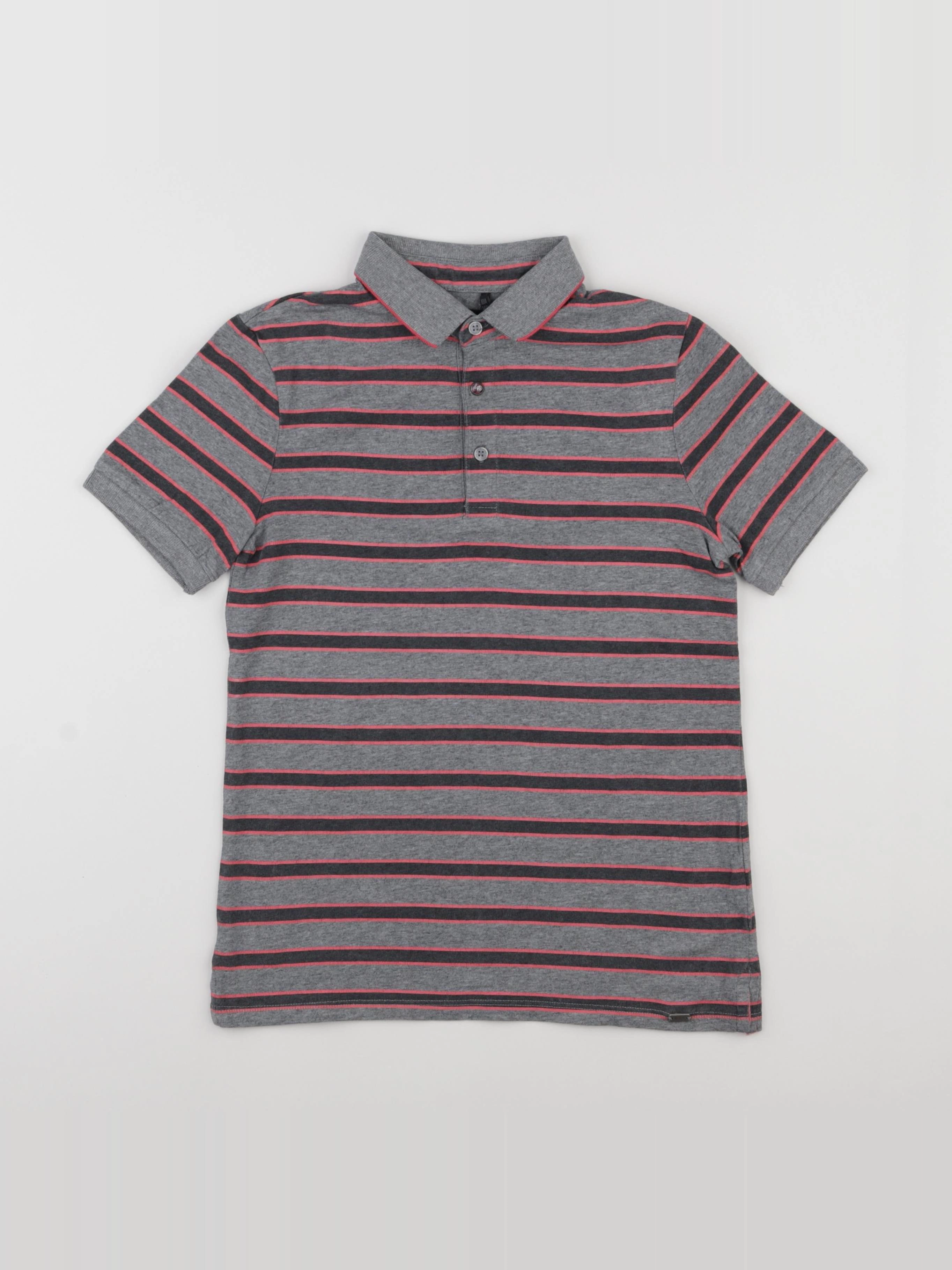 IKKS - polo gris, rose - 10 ans