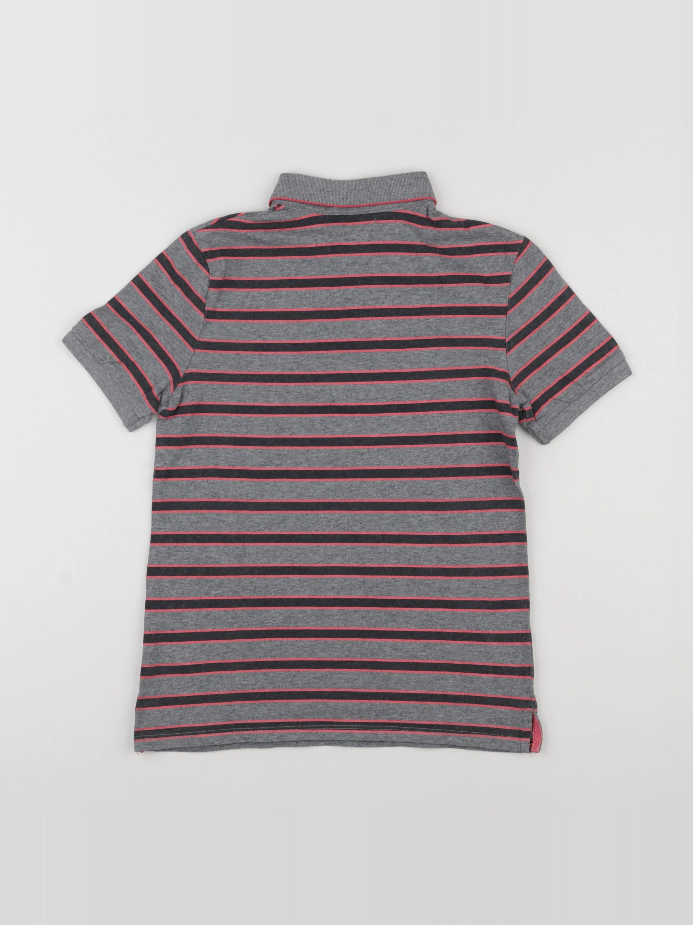 IKKS - polo gris, rose - 10 ans