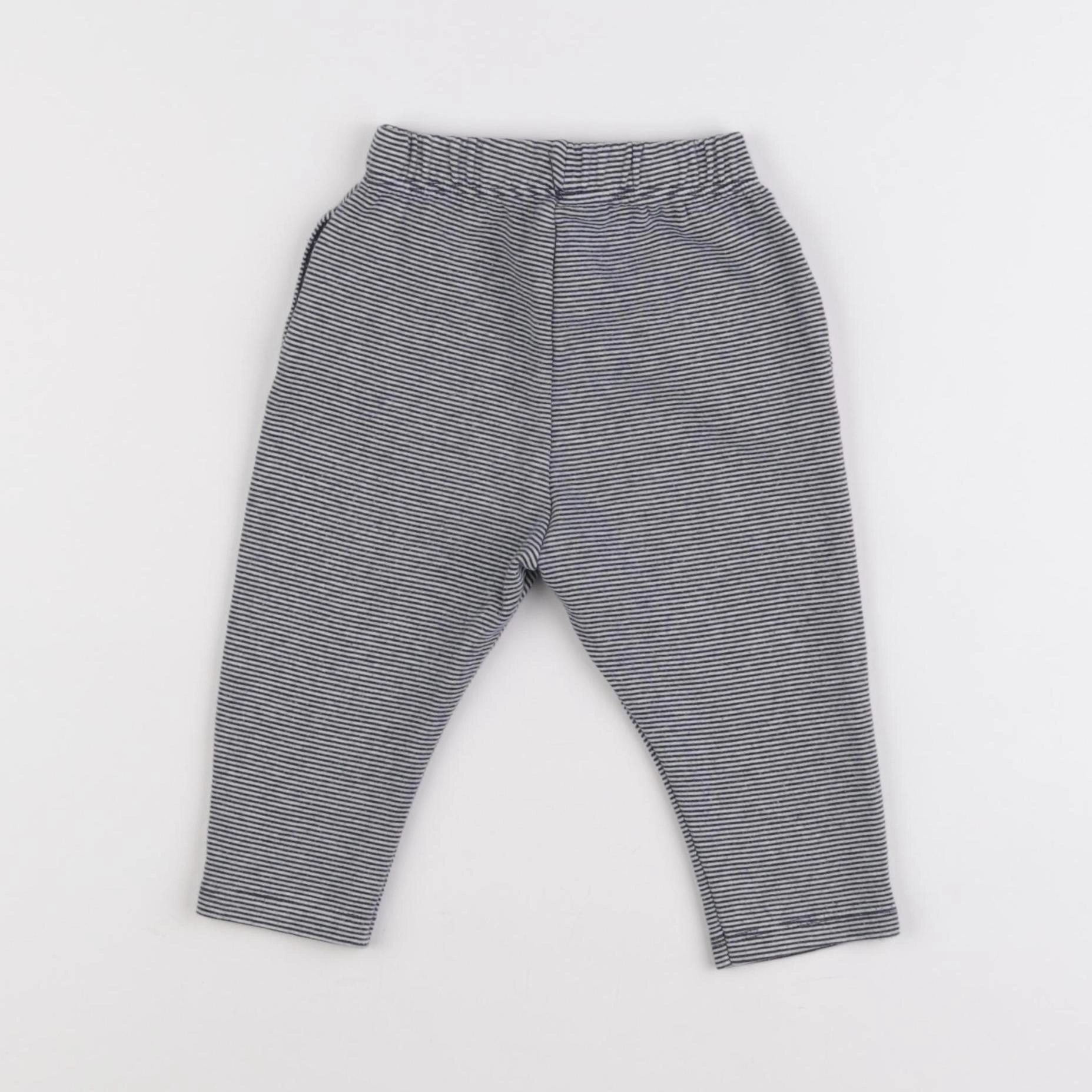Petit Bateau - jogging bleu, blanc - 12 mois