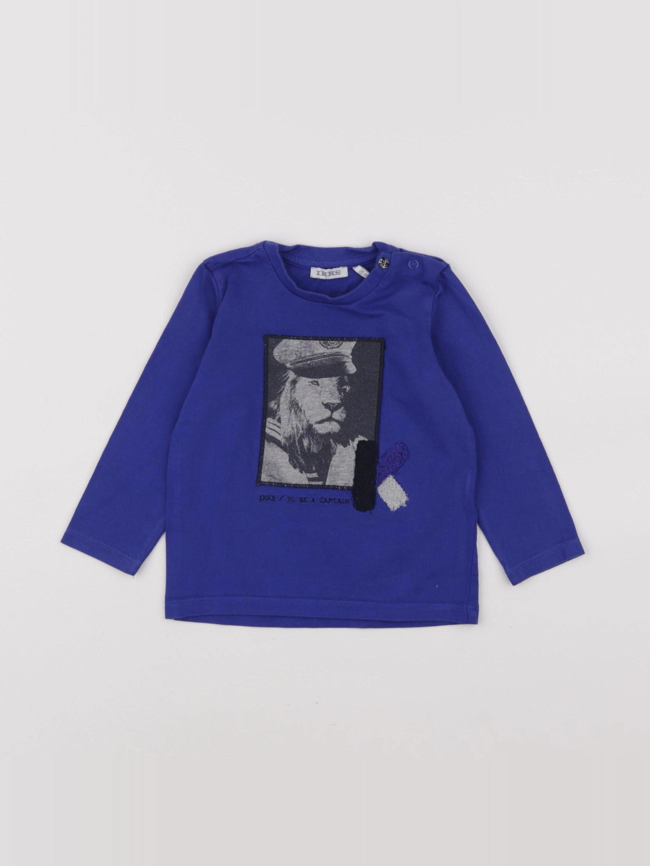 IKKS - tee-shirt bleu - 12 mois